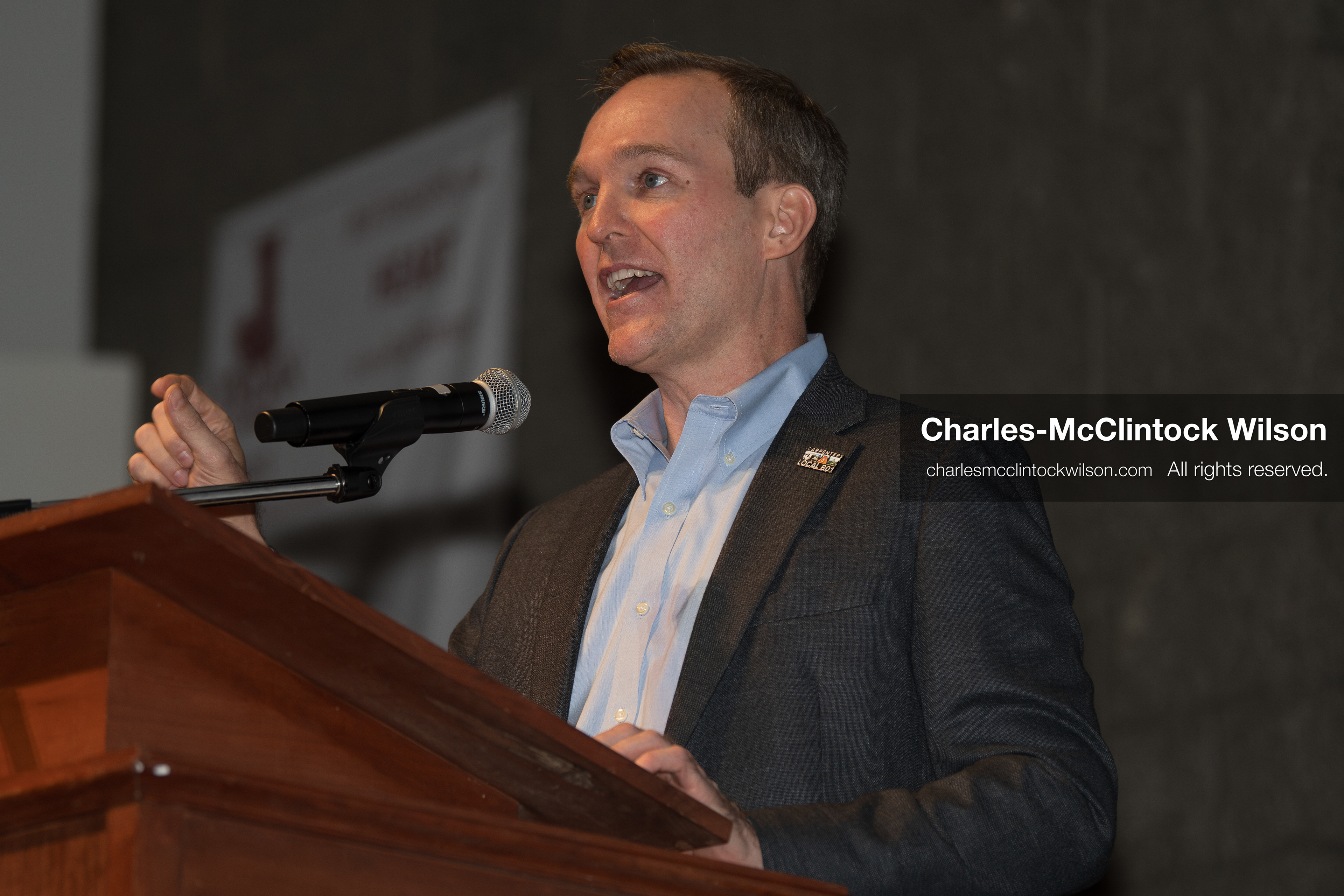 April 25, 2026, Sandy, Utah, USA: BEN MCADAMS, a former U.S. Representative and a candidate for the Democratic nomination in Utah's 1st Congressional District, speaks during the 2026 Utah Democratic Convention at Jordan High School in Sandy. (Credit Image: © Charles-McClintock Wilson/ZUMA Press Wire)