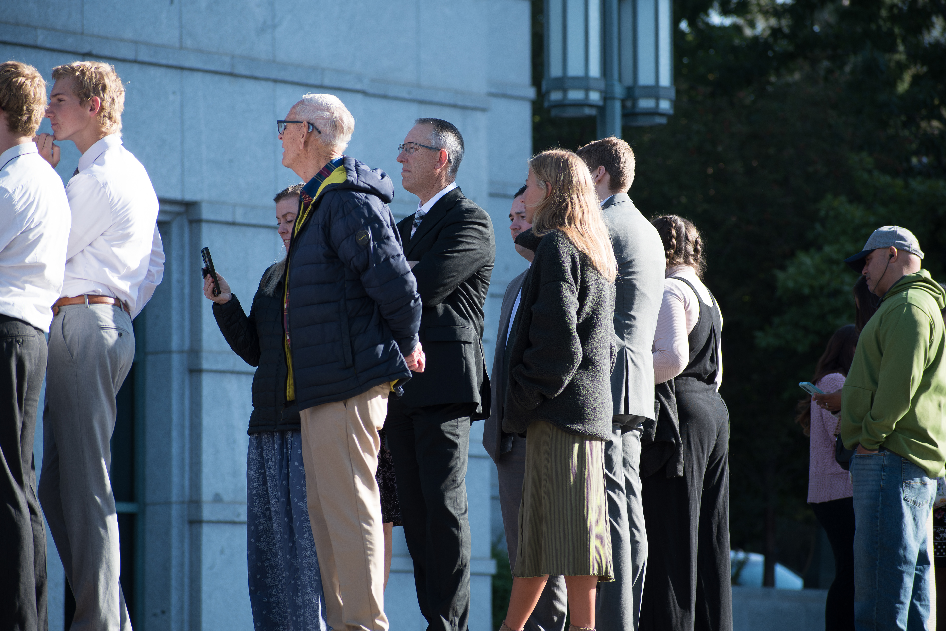 October 6, 2025, Salt Lake City, Utah, USA: People wait in line outside the Conference Center during the public viewing for RUSSELL M. NELSON, the 17th president of the Church of Jesus Christ of Latter-day Saints. Nelson died at his home in Salt Lake City, Utah, on September 27, 2025, at the age of 101. (Credit Image: © Charles-McClintock Wilson/ZUMA Press Wire)