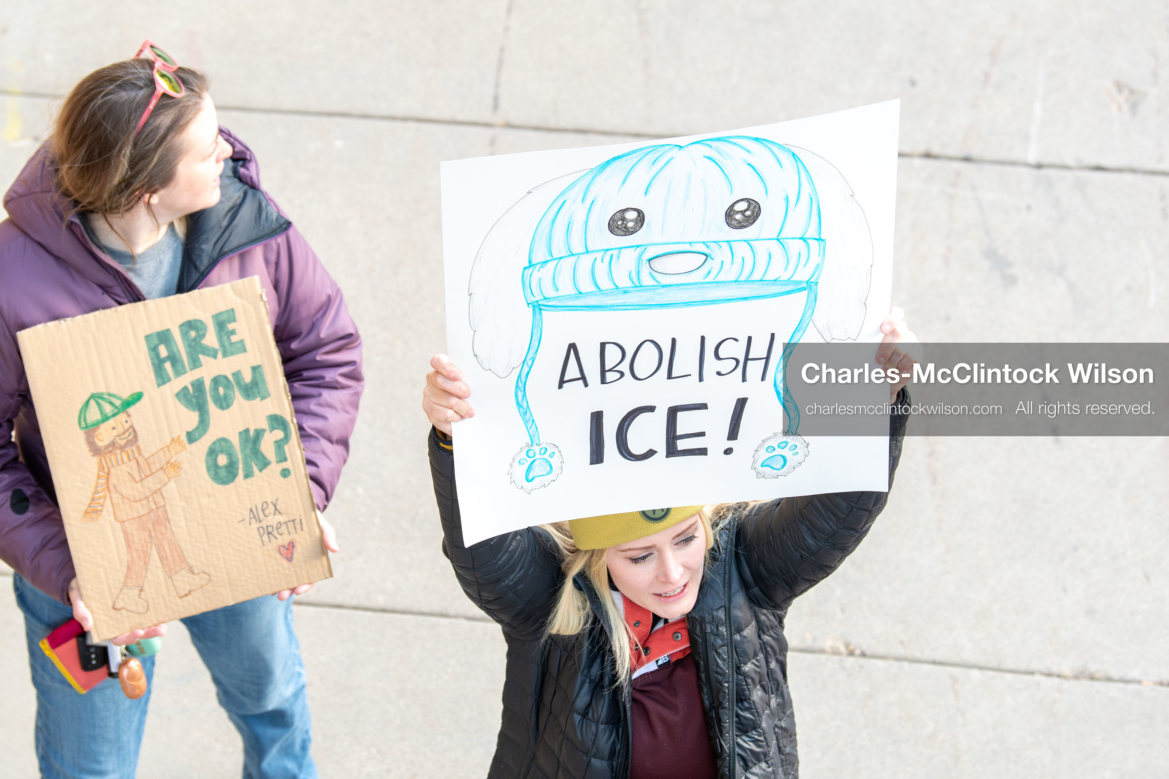January 26, 2026, Park City, Utah, USA: Demonstrators march through Main Street holding signs during a protest opposing U.S. Immigration and Customs Enforcement (I.C.E.) ICE agents at the Sundance Film Festival in Park City, Utah, on Monday, Jan. 26, 2026. The event was held in response to the fatal shooting of Alex Pretti by a U.S. Border Patrol officer in Minneapolis. (Credit Image: © Charles McClintock Wilson/ZUMA Press Wire)