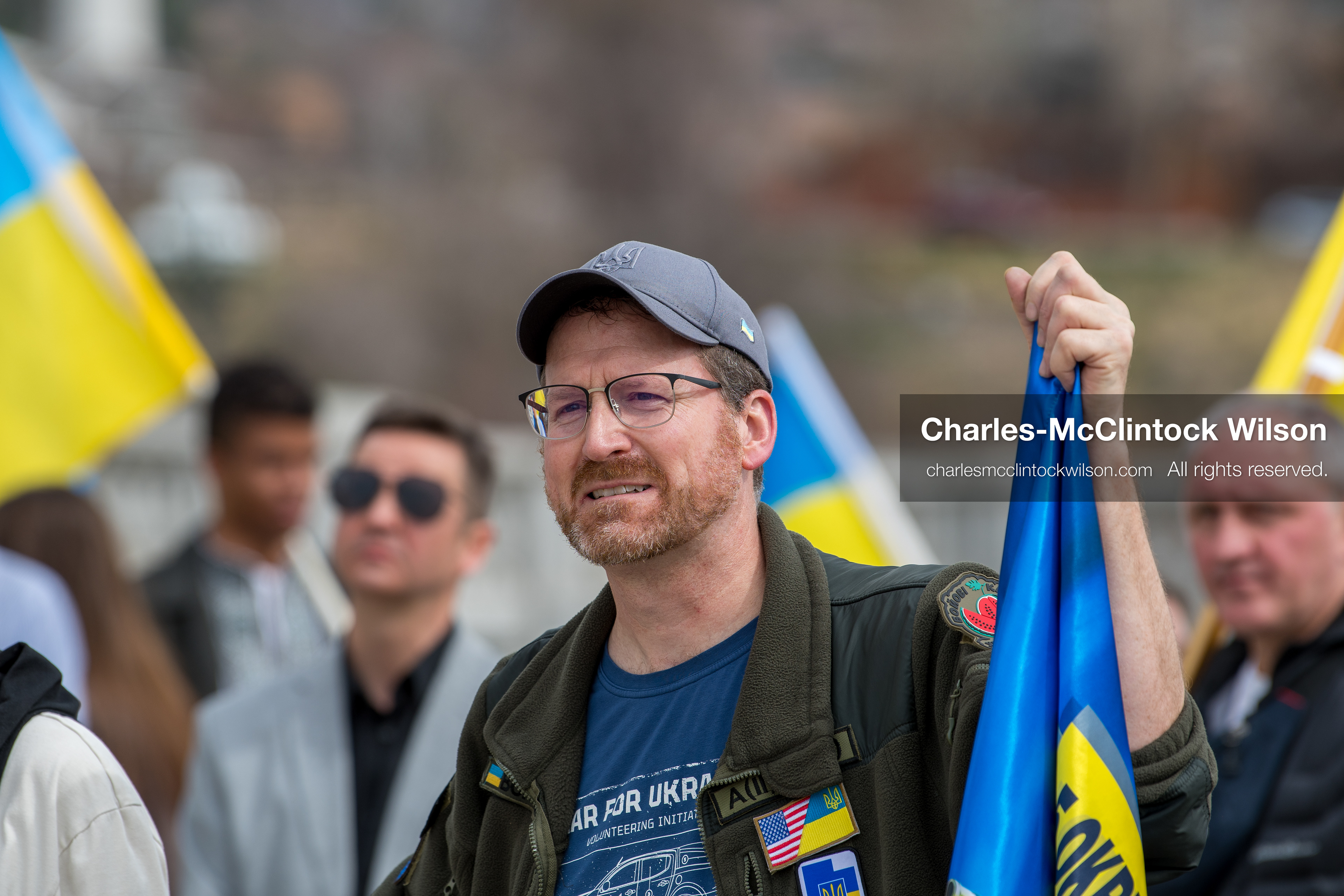 February 28, 2026, Salt Lake City, Utah, USA: NATHANIEL SANDERS, a Salt Lake County Deputy District Attorney and a vocal advocate for Ukraine, speaks during the Stand With Ukraine rally at the Utah State Capitol. The event marked the four year anniversary of the full scale Russian invasion of Ukraine and brought community members together in support of Ukrainians and local humanitarian efforts. (Credit Image: © Charles McClintock Wilson/ZUMA Press Wire)