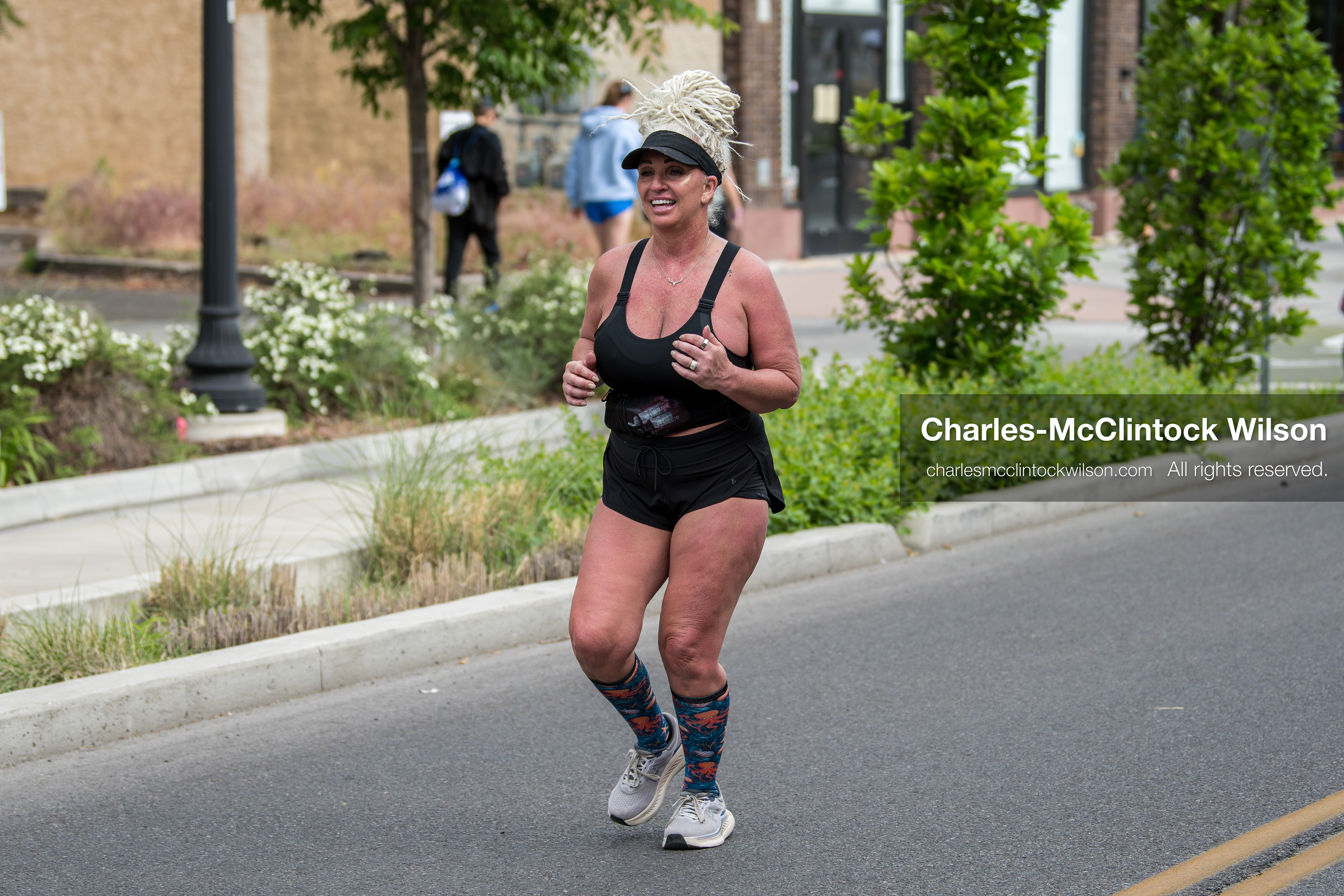 May 16, 2026, Ogden, Utah, USA: A runner competes in the 25th Annual America First Ogden Marathon in Ogden, Utah, on Saturday, May 16, 2026. The event drew thousands of participants and spectators for the milestone 25th running of the marathon. (Credit Image: © Charles-McClintock Wilson/ZUMA Press Wire)