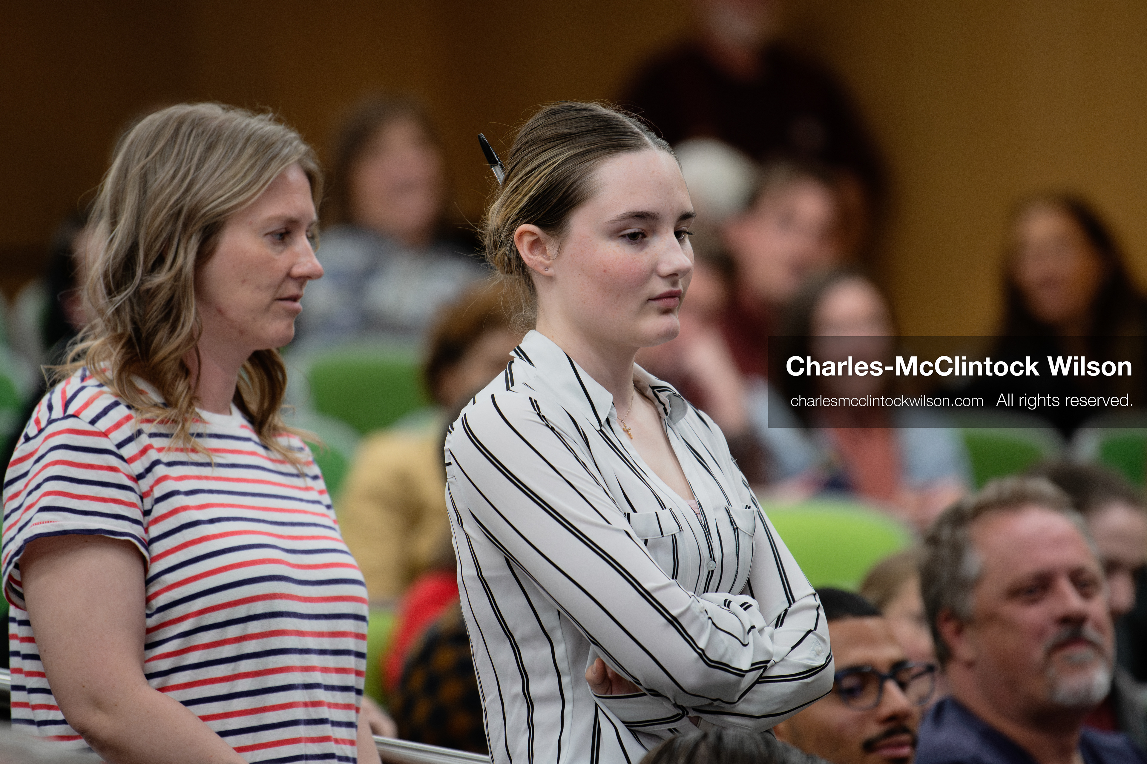 March 26, 2026, Orem, Utah, USA: Attendees stand among the audience during Frank Turek’s “Change My Mind” College Tour event at Utah Valley University in Orem, Utah. (Credit Image: © Charles-McClintock Wilson/ZUMA Press Wire)