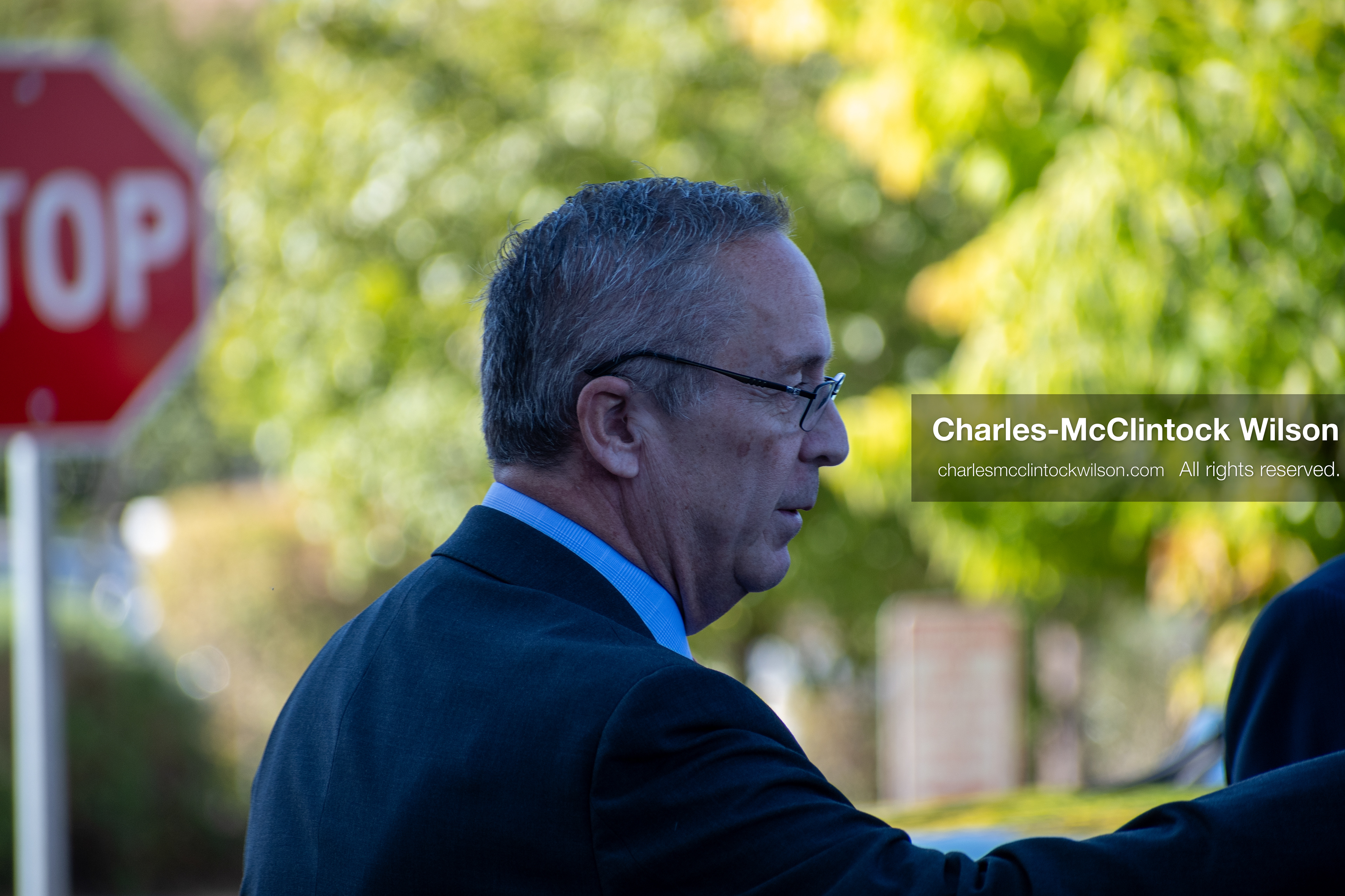 SEPTEMBER 29, 2025 — PROVO, UTAH, USA: Utah County Attorney Jeffrey Gray walks outside the Utah County Court ahead of a waiver hearing for Tyler Robinson. Robinson, charged with aggravated murder in the September 10 shooting death of conservative activist Charlie Kirk at Utah Valley University, appeared virtually for the proceedings. (Credit Image: © Charles‑McClintock Wilson / ZUMA Press Wire)