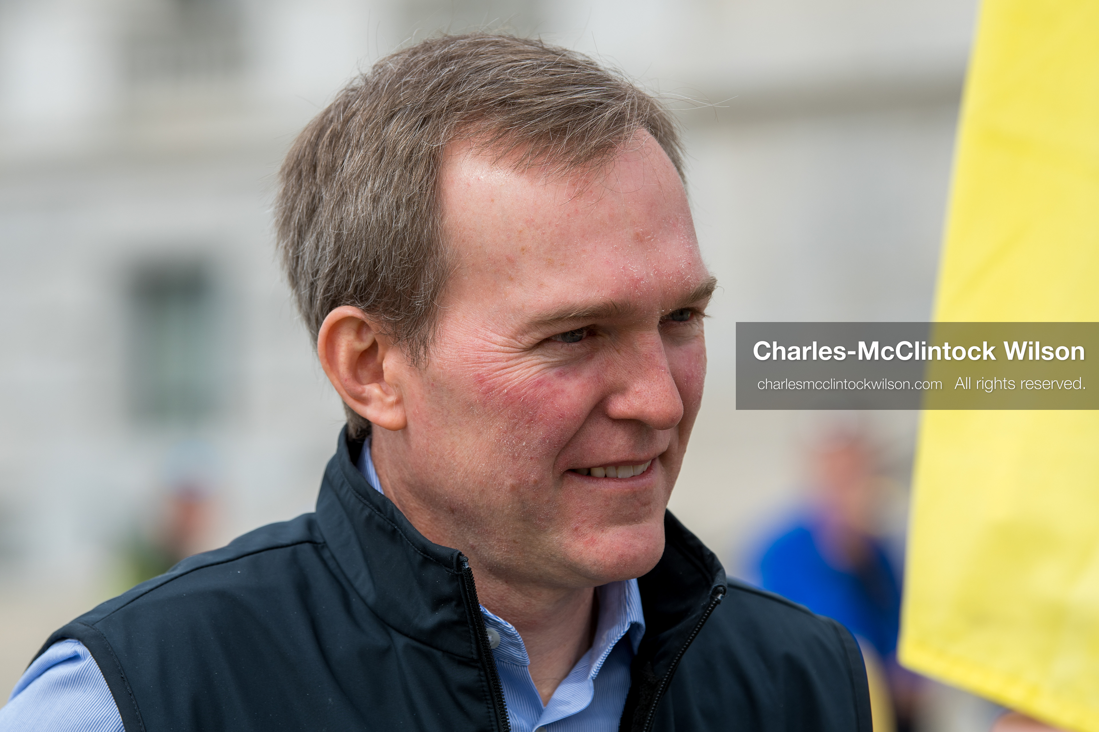 February 28, 2026, Salt Lake City, Utah, USA: Former U.S. Rep BEN MCADAMS, a Democrat from Utah and a 2026 congressional candidate, speaks during the Stand With Ukraine rally at the Utah State Capitol. The event marked the four year anniversary of the full scale Russian invasion of Ukraine and drew community members showing support for Ukrainians and local humanitarian efforts. (Credit Image: © Charles McClintock Wilson/ZUMA Press Wire)