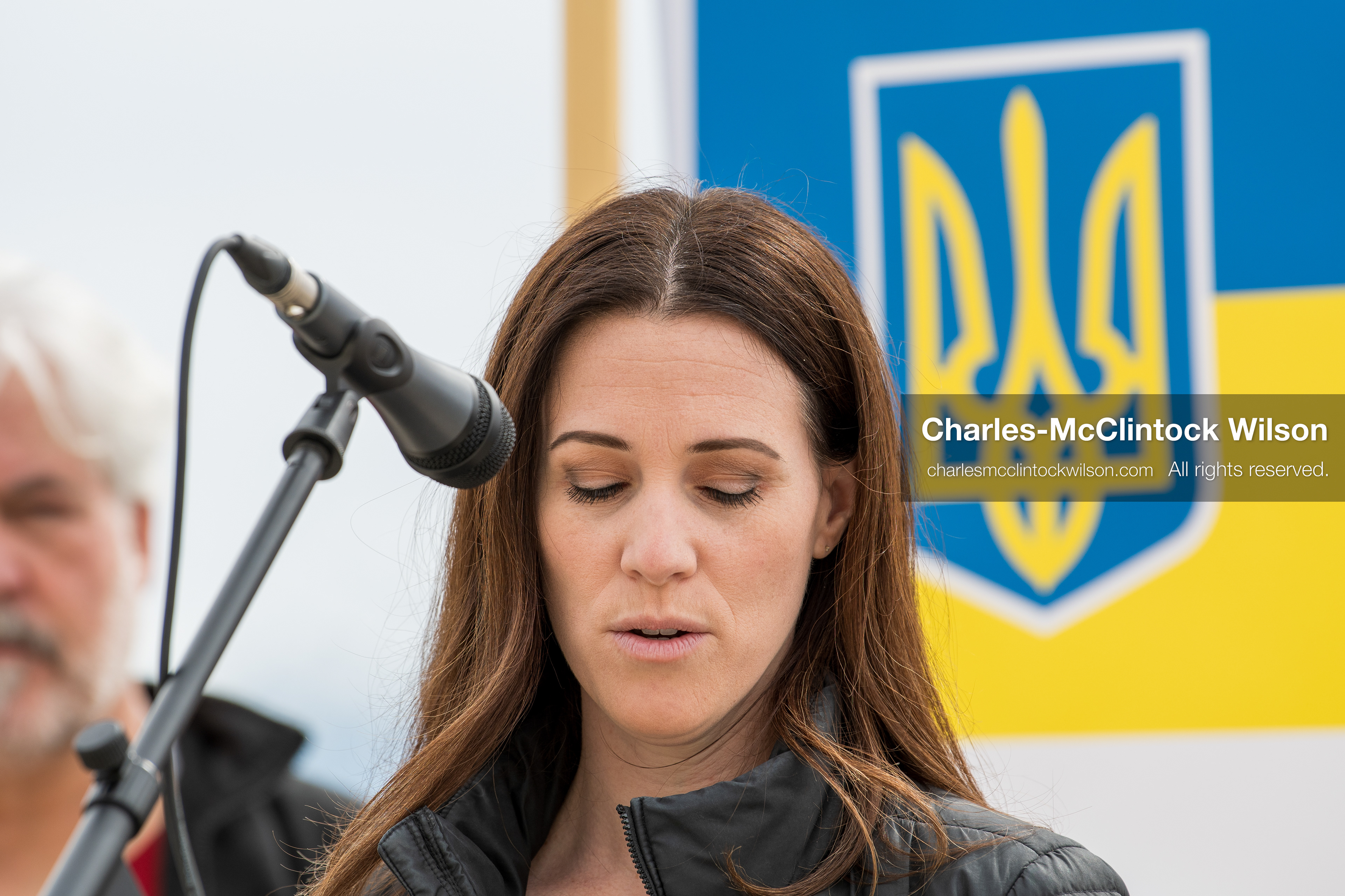 February 28, 2026, Salt Lake City, Utah, USA: STEPHANIE PITCHER, Utah state senator and a Democrat from Utah, speaks during the Stand With Ukraine rally at the Utah State Capitol. The event marked the four year anniversary of the full scale Russian invasion of Ukraine and brought community members together in support of Ukrainians and local humanitarian efforts. (Credit Image: © Charles McClintock Wilson/ZUMA Press Wire)