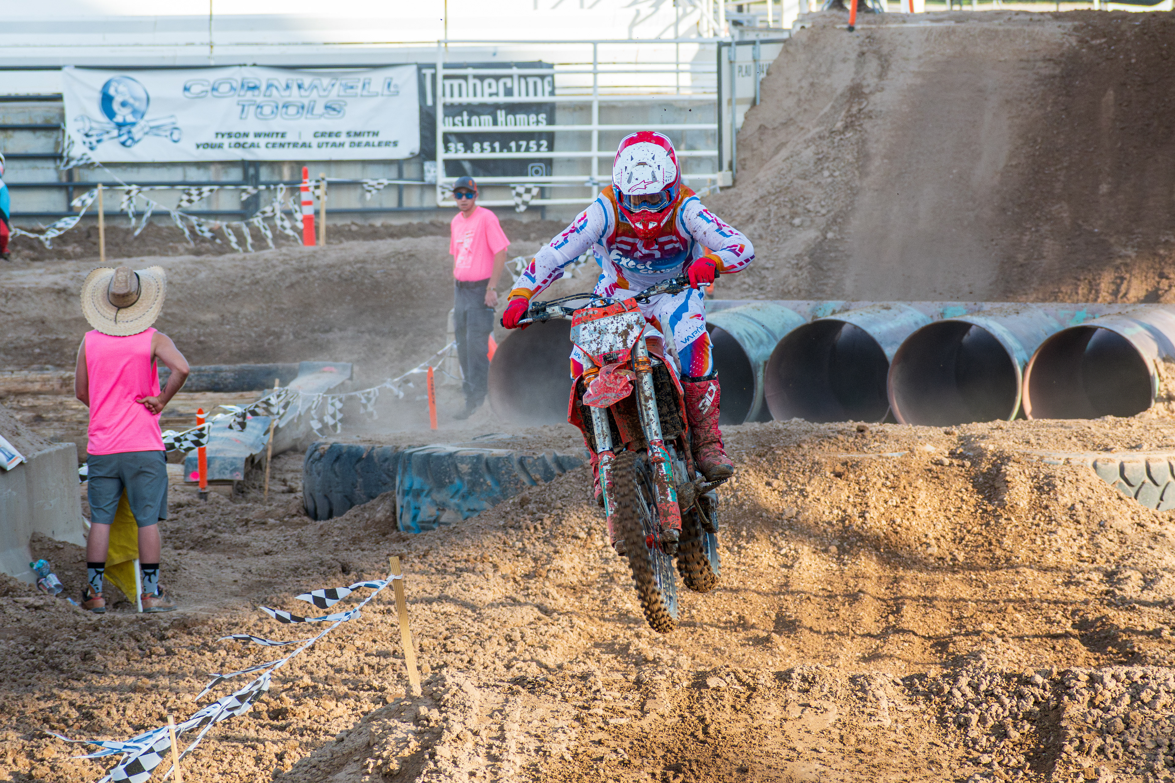 Nephi, Utah – June 28, 2025: Motocross rider Nick Thompson rides during the Juab Xtreme Racing competition in Nephi, Utah.