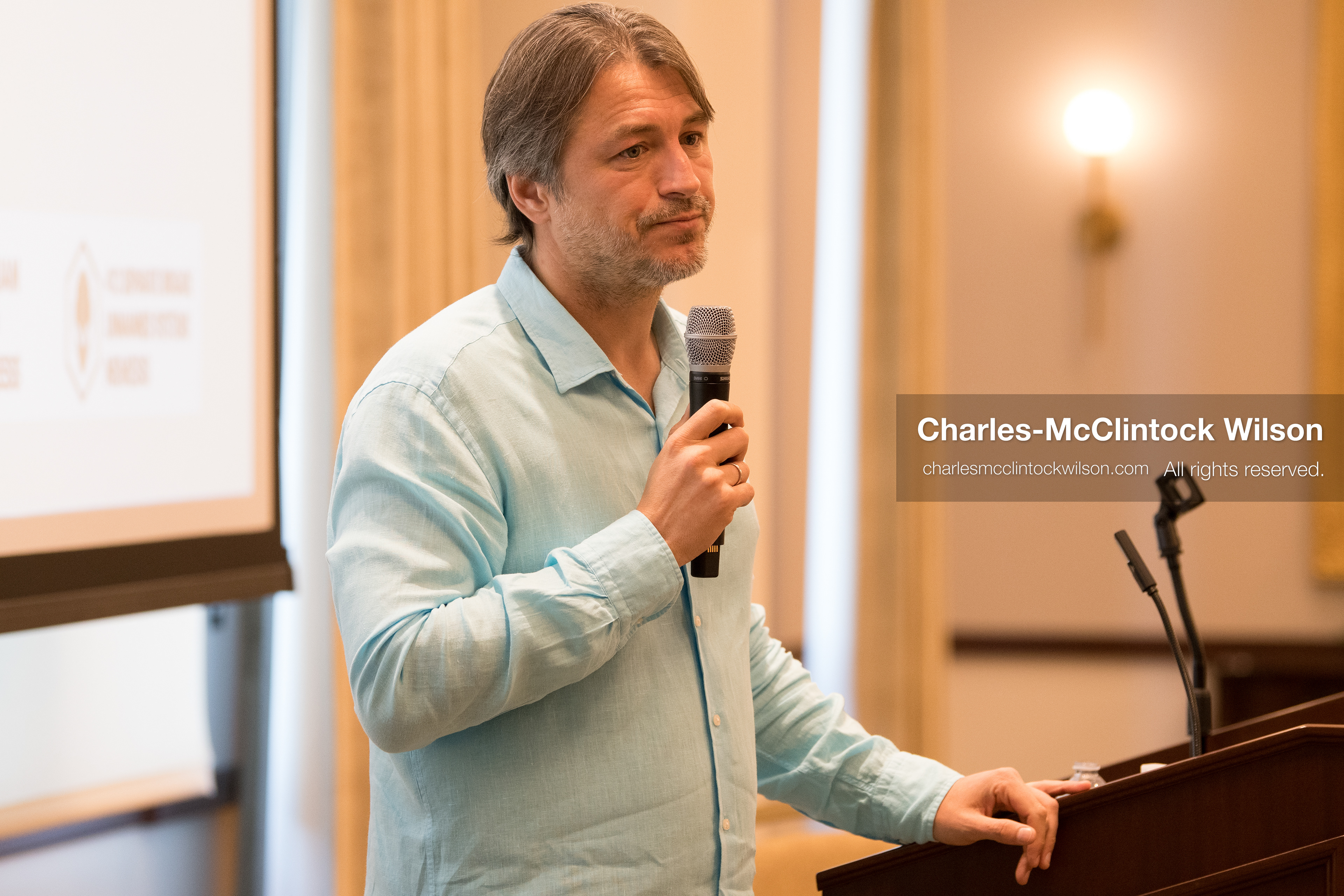  July 23, 2026, Salt Lake City, Utah, USA: Ukrainian activist SERHIY PRYTULA speaks during a community meeting at the Utah State Capitol building in Salt Lake City, Utah, on Thursday, July 23, 2026. The event, titled ''Ukraine in the Fifth Year of the Full-Scale War: An Honest Conversation,'' was hosted by the Prytula Foundation USA to discuss civil defense and ongoing humanitarian aid initiatives. (Credit Image: © Charles-McClintock Wilson/ZUMA Press Wire)