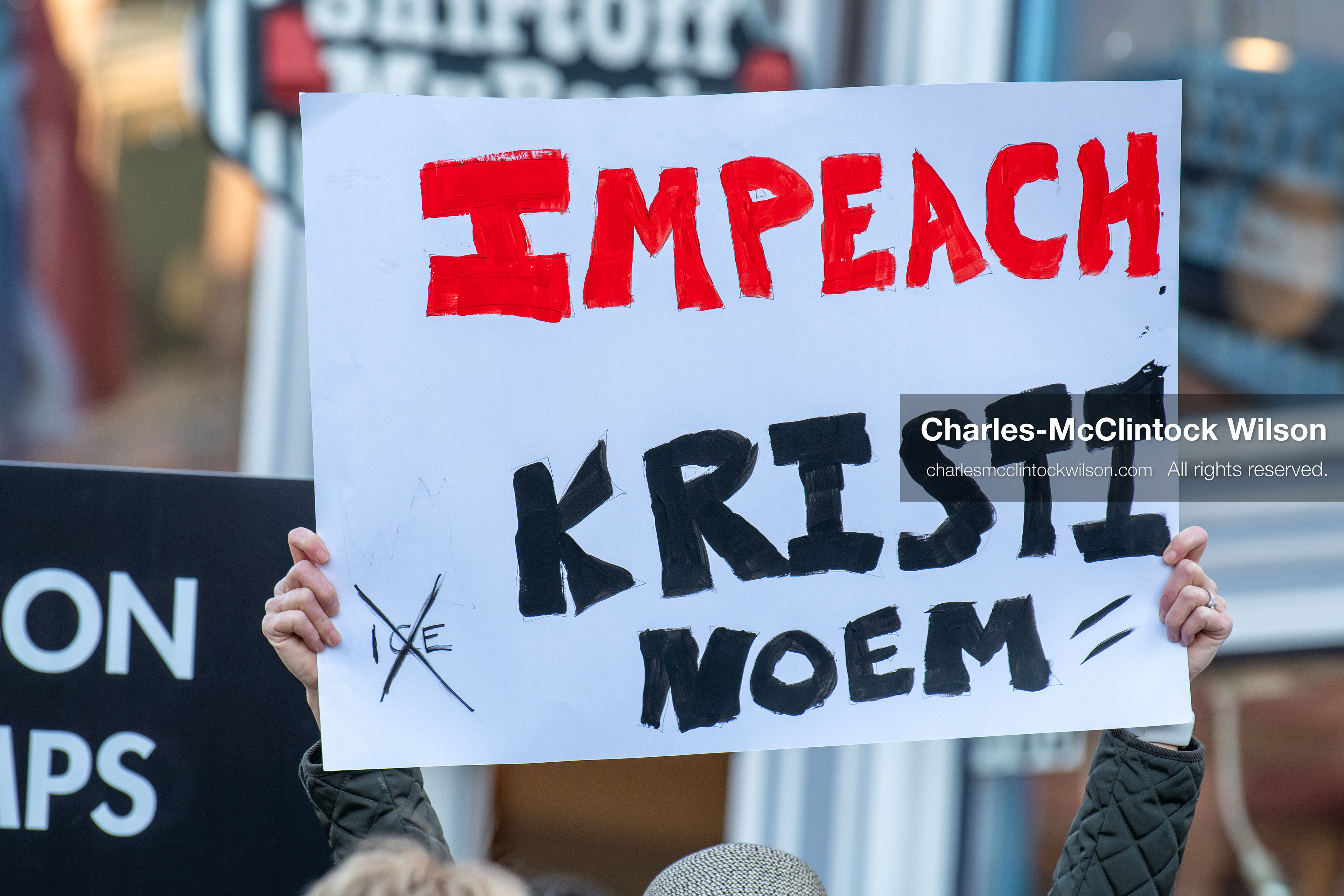 January 26, 2026, Park City, Utah, USA: Demonstrators gather on Main Street holding signs and American flags during a protest opposing U.S. Immigration and Customs Enforcement (I.C.E.) ICE agents at the Sundance Film Festival in Park City, Utah, on Monday, Jan. 26, 2026. The event was held in response to the fatal shooting of Alex Pretti by a U.S. Border Patrol officer in Minneapolis. (Credit Image: © Charles McClintock Wilson/ZUMA Press Wire)