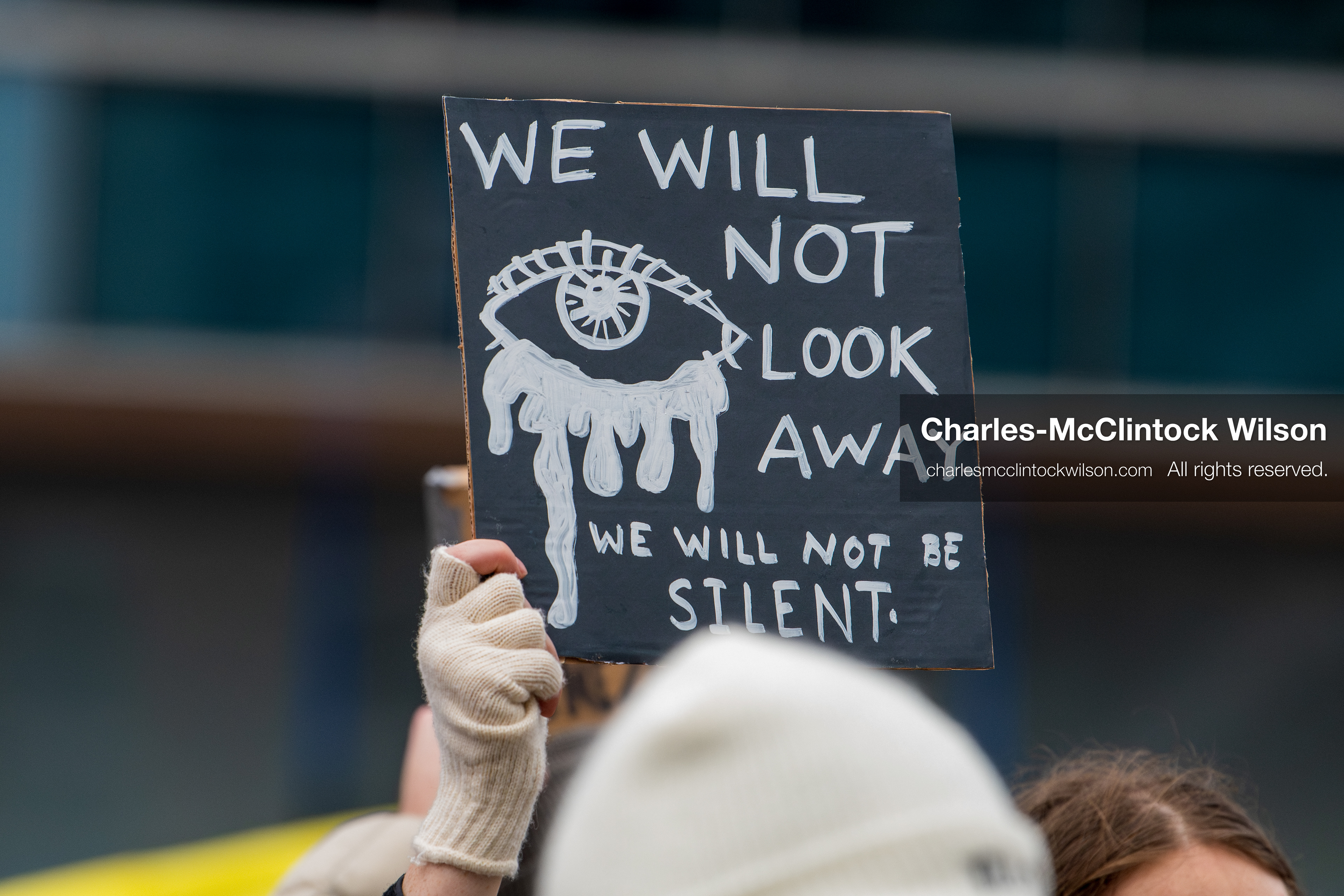 January 3, 2026, Salt Lake City, Utah, USA: A protester holds a sign during a demonstration against US action in Venezuela outside the Wallace Federal Building in Salt Lake City, Utah. The protest was part of a nationwide mobilization responding to recent military developments. (Credit Image: (c) Charles‑McClintock Wilson/ZUMA Press Wire)