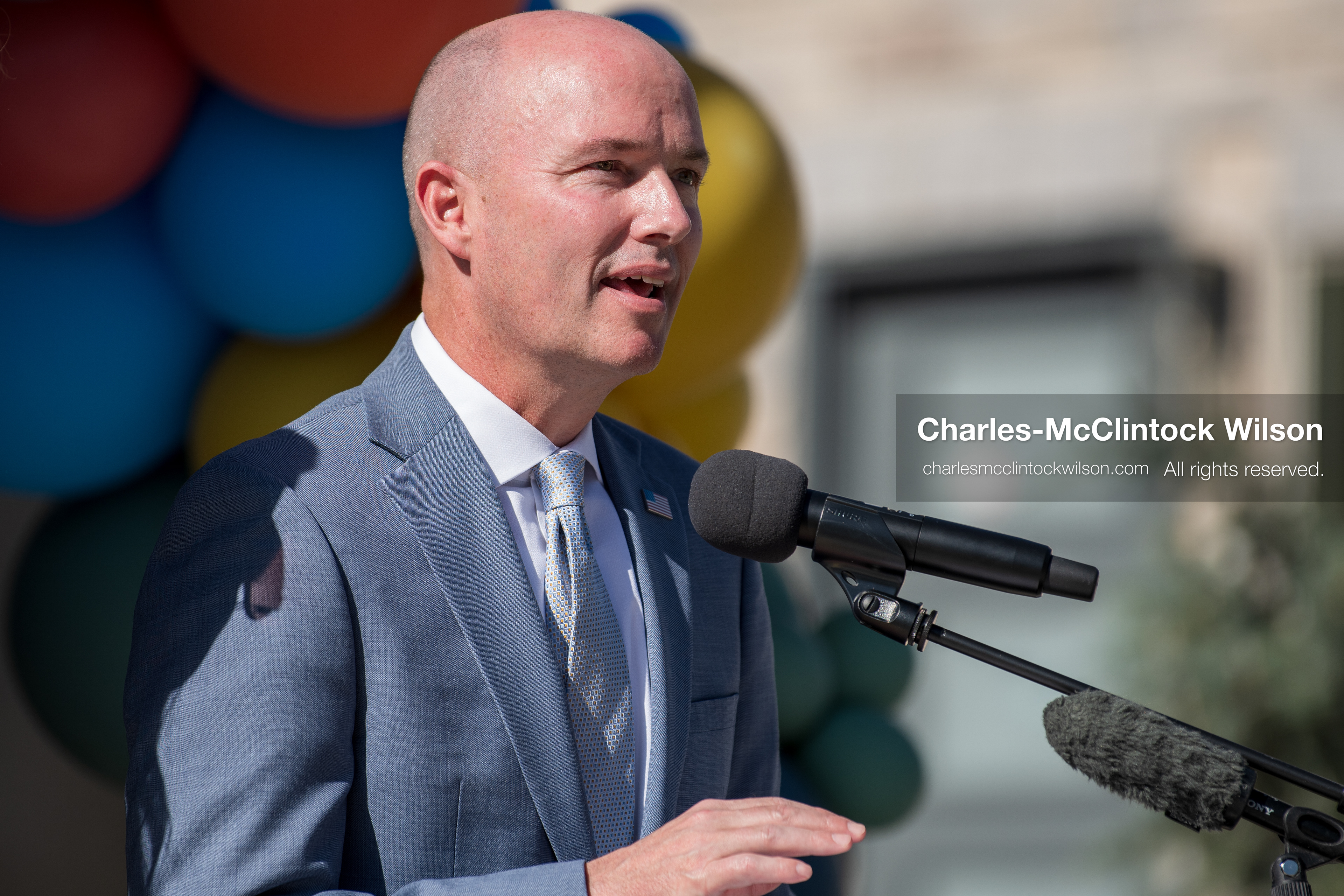 May 28, 2026, Lehi, Utah, USA: Utah Governor SPENCER COX speaks during the opening of Innovation Park at Holbrook Farms and the Lehi Rippy Literacy Center on May 28, 2026, in Lehi, Utah. (Credit Image: © Charles‑McClintock Wilson/ZUMA Press Wire)