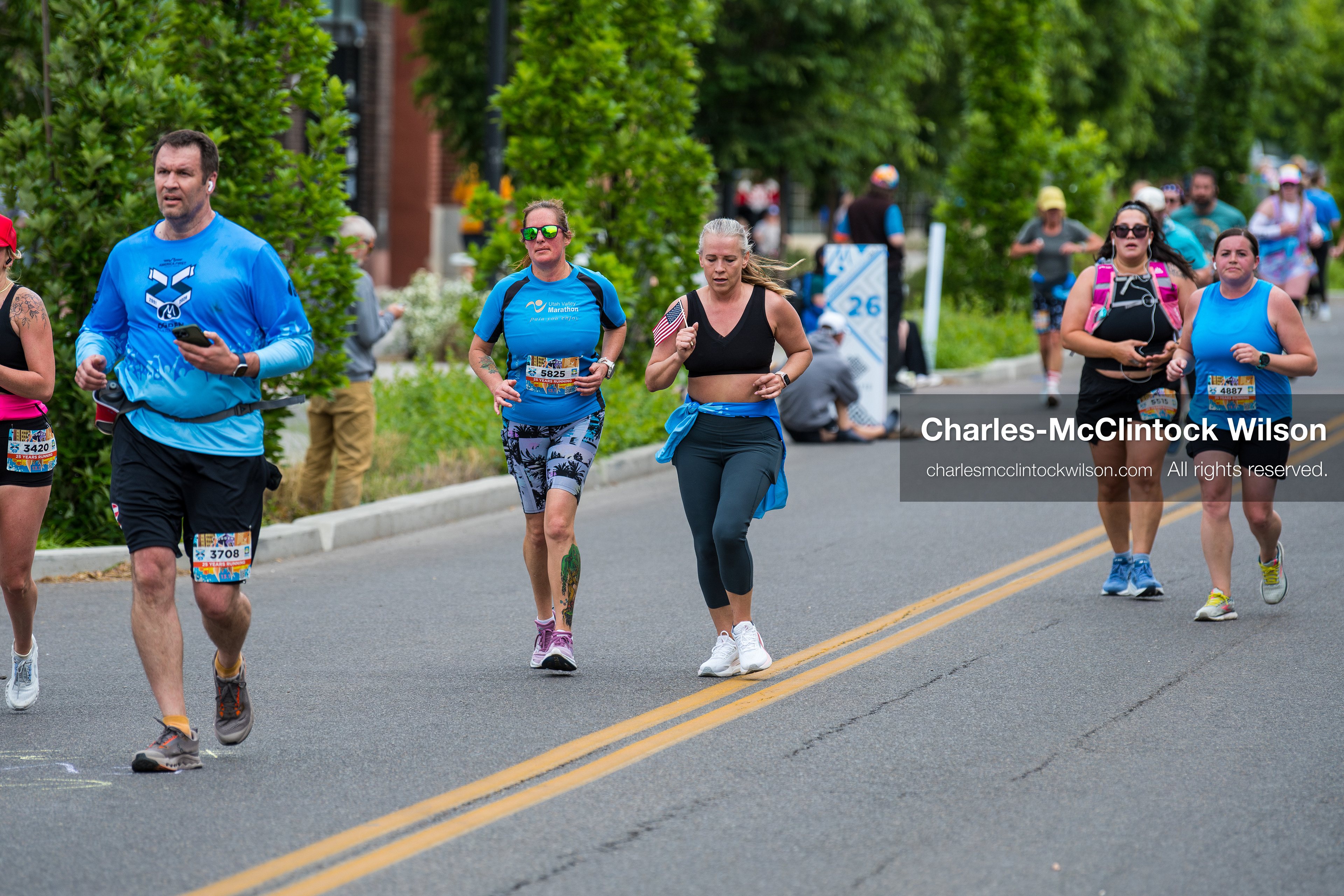 May 16, 2026, Ogden, Utah, USA: Runners make their way along the course during the 25th Annual America First Ogden Marathon in Ogden, Utah, on Saturday, May 16, 2026. The event drew thousands of participants and spectators for the milestone 25th running of the marathon. (Credit Image: © Charles-McClintock Wilson/ZUMA Press Wire)