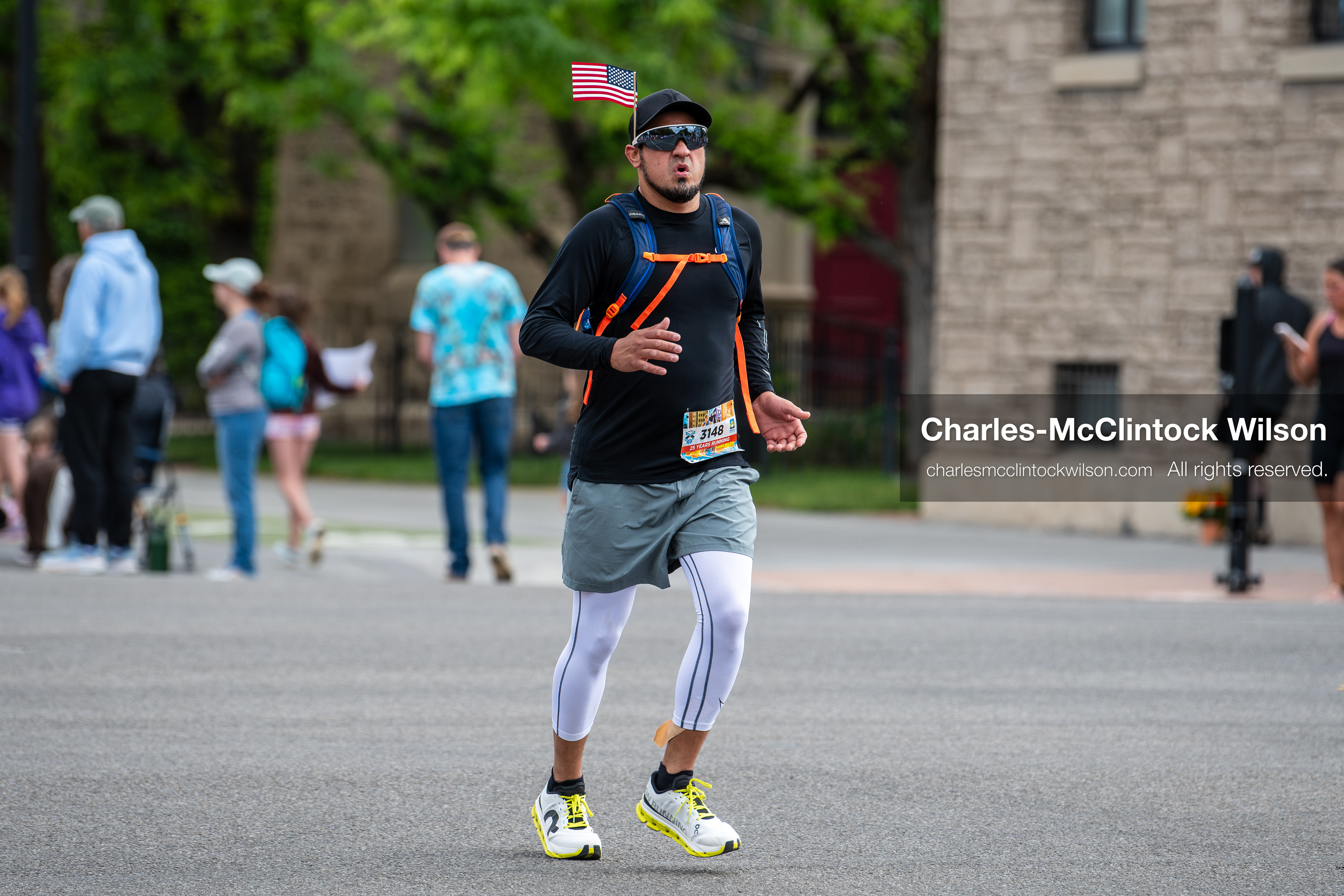 Ogden, Utah, USA: A runner competes in the 25th Annual America First Ogden Marathon in Ogden, Utah, on Saturday, May 16, 2026. The event drew thousands of participants and spectators for the milestone 25th running of the marathon. (Credit Image: © Charles-McClintock Wilson/ZUMA Press Wire)