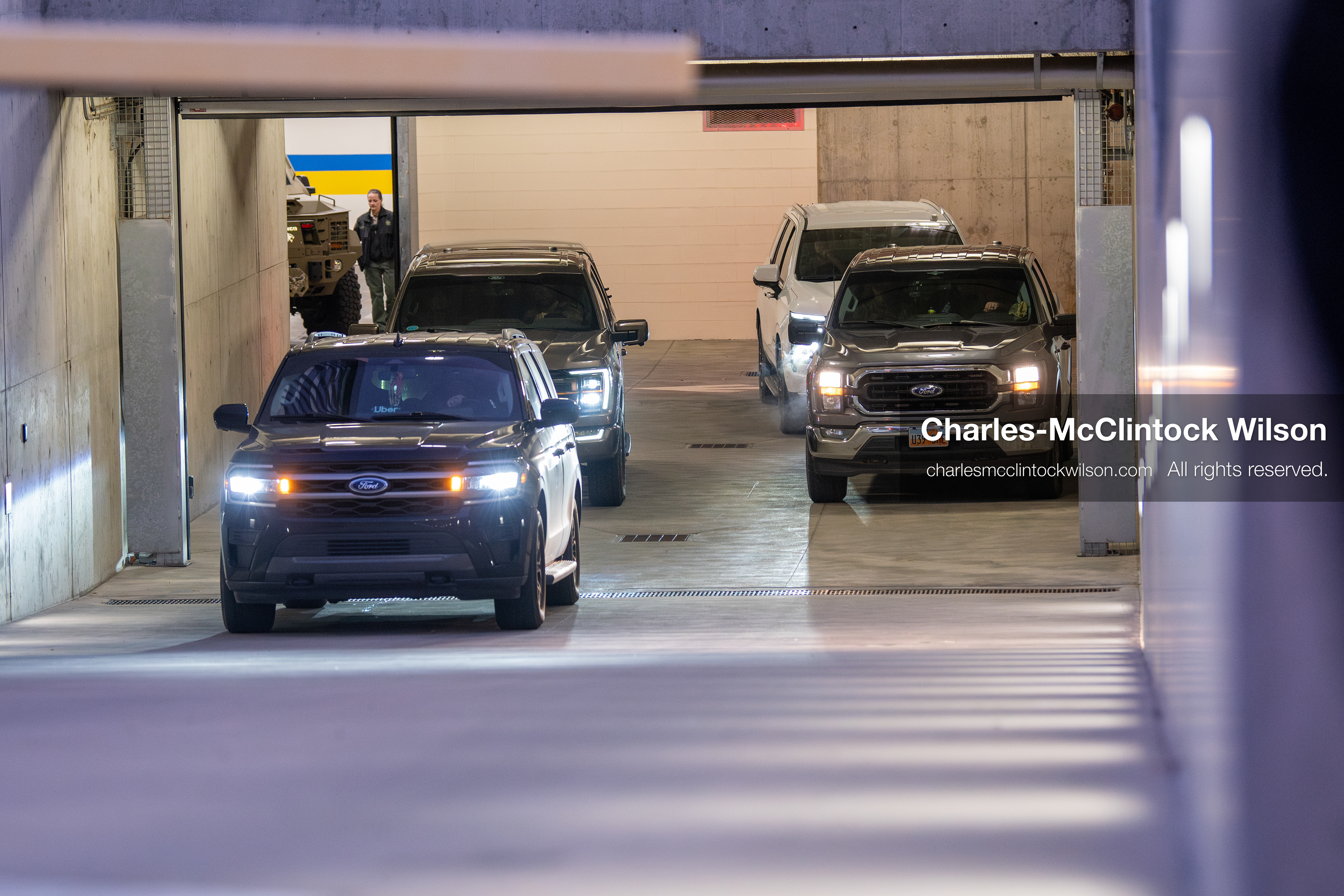 January 16, 2026, Provo, Utah, USA: A law enforcement armored vehicle leaves the Fourth Judicial District Courthouse in Provo, Utah, carrying Tyler Robinson after his court appearance on January 16, 2026. Robinson is the alleged killer of US conservative figure Charlie Kirk, who was fatally shot during an event at Utah Valley University. (Credit Image: © Charles-McClintock Wilson/ZUMA Press Wire)
