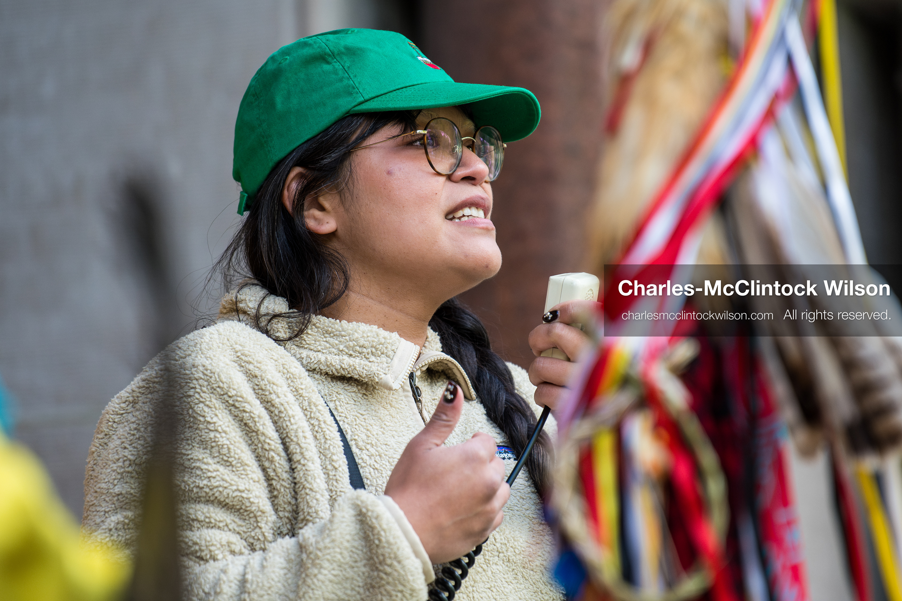 April 22, 2026, Salt Lake City, Utah, USA: A participant speaks during an Earth Day event hosted by Sunrise University of Utah at the Salt Lake City and County Building. The gathering brought together students, community members, and speakers to highlight sustainability issues affecting Utah. (Credit Image: © Charles-McClintock Wilson/ZUMA Press Wire)