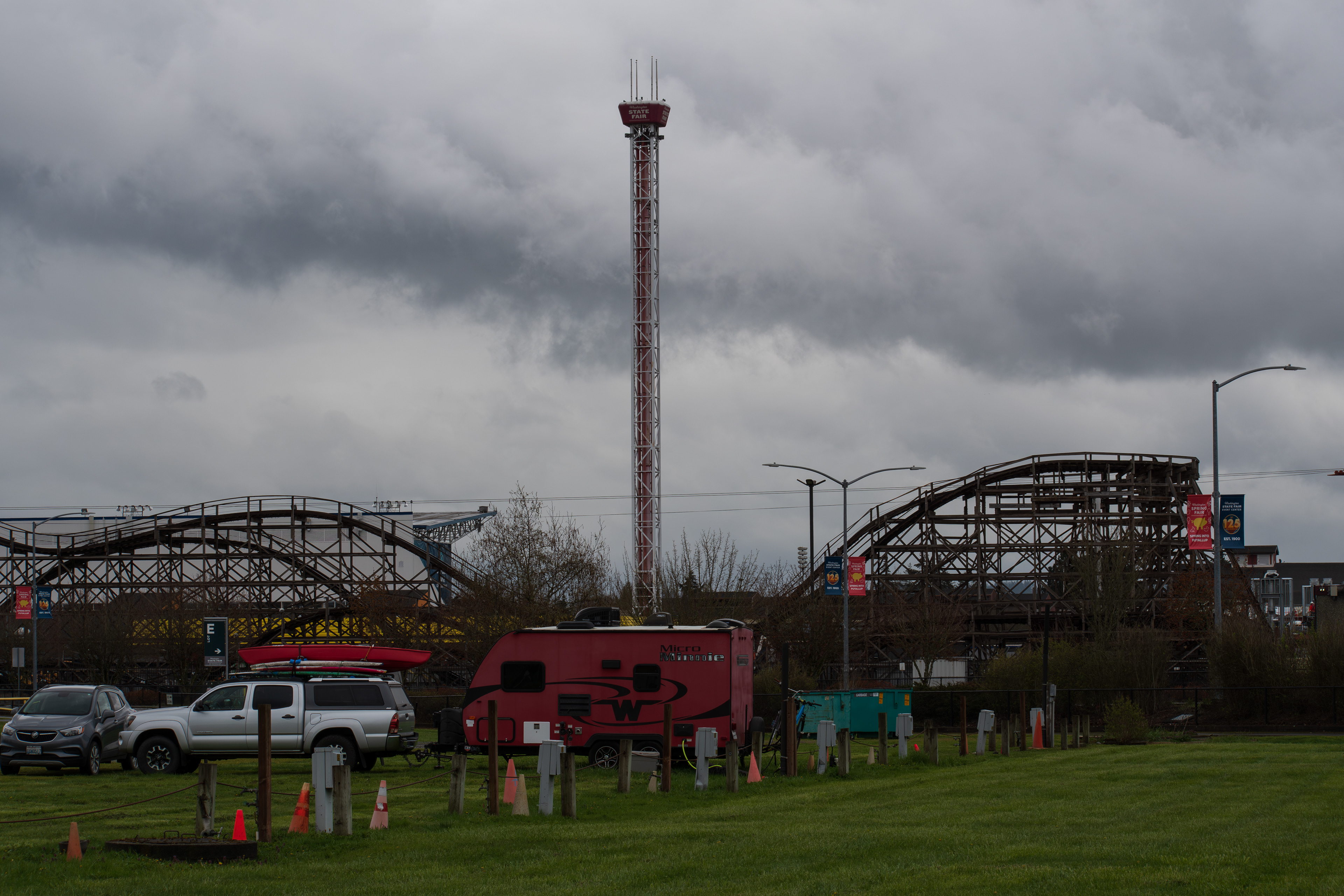 PUYALLUP, WA, USA - APR 12, 2025: The Washington State Fair in Puyallup, Washington. The Washington State Fair is the largest single attraction held annually in the U.S. state of Washington. 
