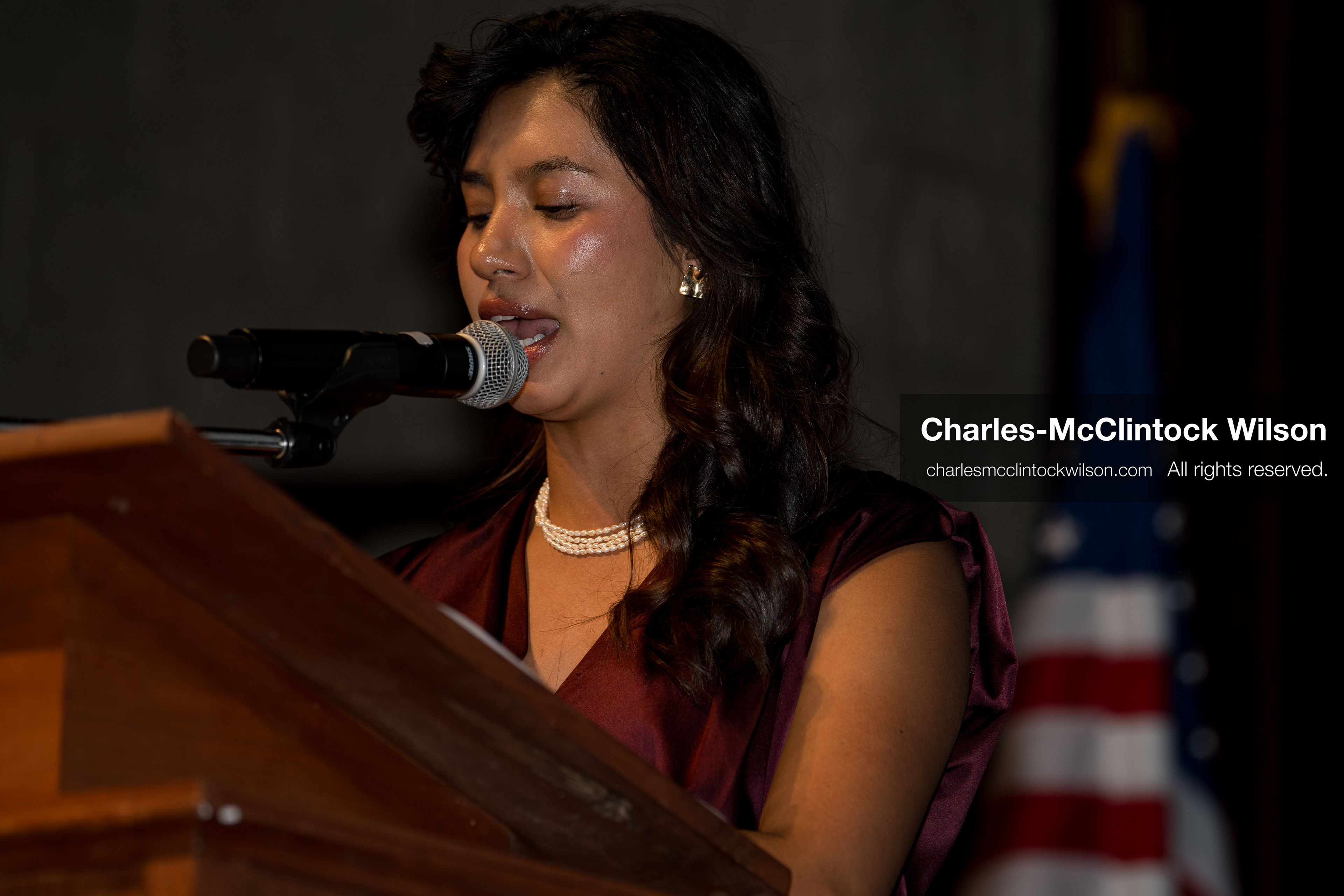 April 25, 2026, Sandy, Utah, USA: EVA LOPEZ CHAVEZ, a Salt Lake City Council member and a candidate for the Democratic nomination in Utah's 1st Congressional District, speaks during the 2026 Utah Democratic Convention at Jordan High School in Sandy. (Credit Image: © Charles-McClintock Wilson/ZUMA Press Wire)