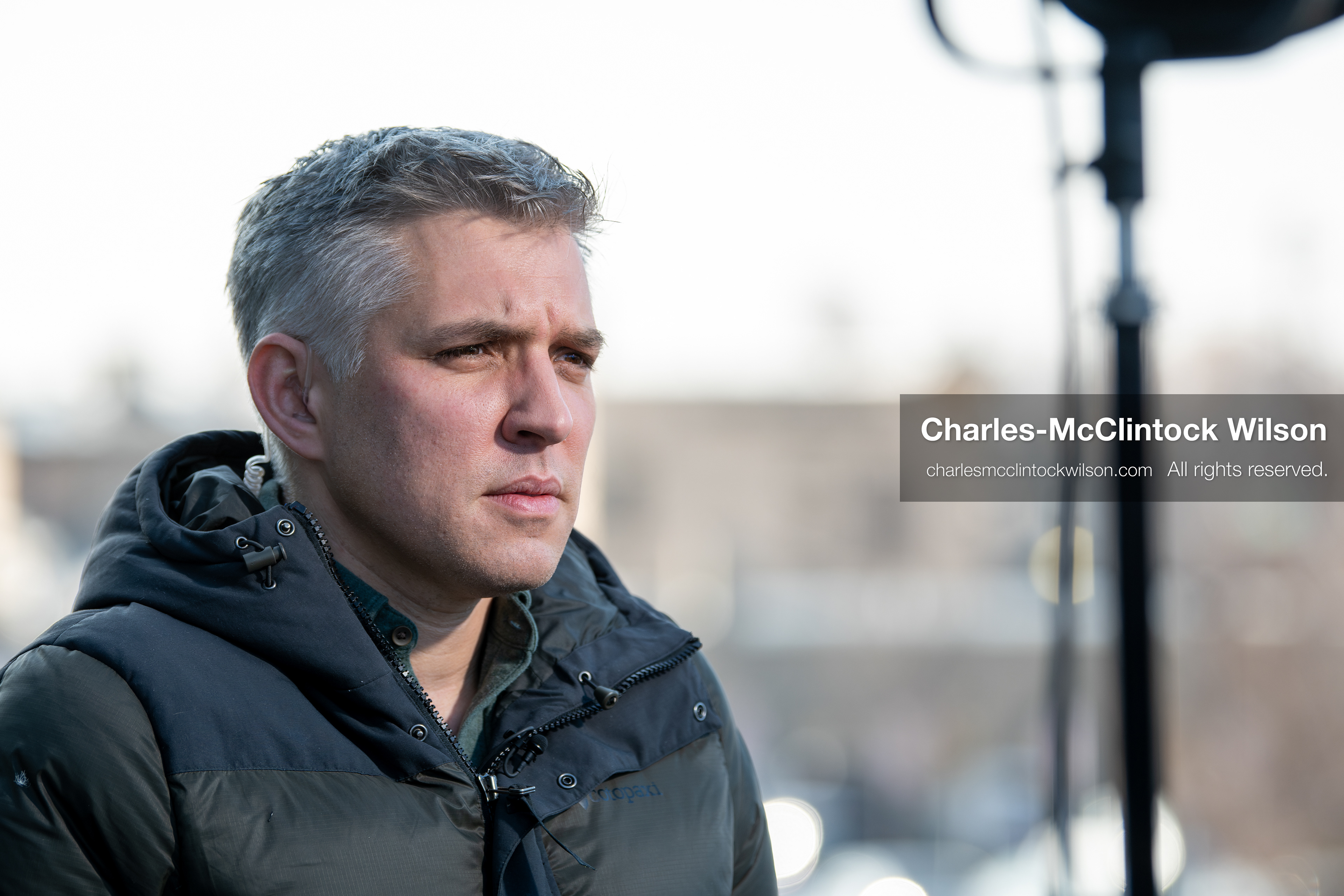 January 16, 2026, Provo, Utah, USA: Journalist BRIAN ENTIN, Senior National Correspondent for NewsNation, reports from outside the Fourth Judicial District Courthouse in Provo, Utah, during the January 16, 2026, court hearing for Tyler Robinson. Robinson is the alleged killer of US conservative figure Charlie Kirk, who was fatally shot during an event at Utah Valley University. (Credit Image: © Charles-McClintock Wilson/ZUMA Press Wire)