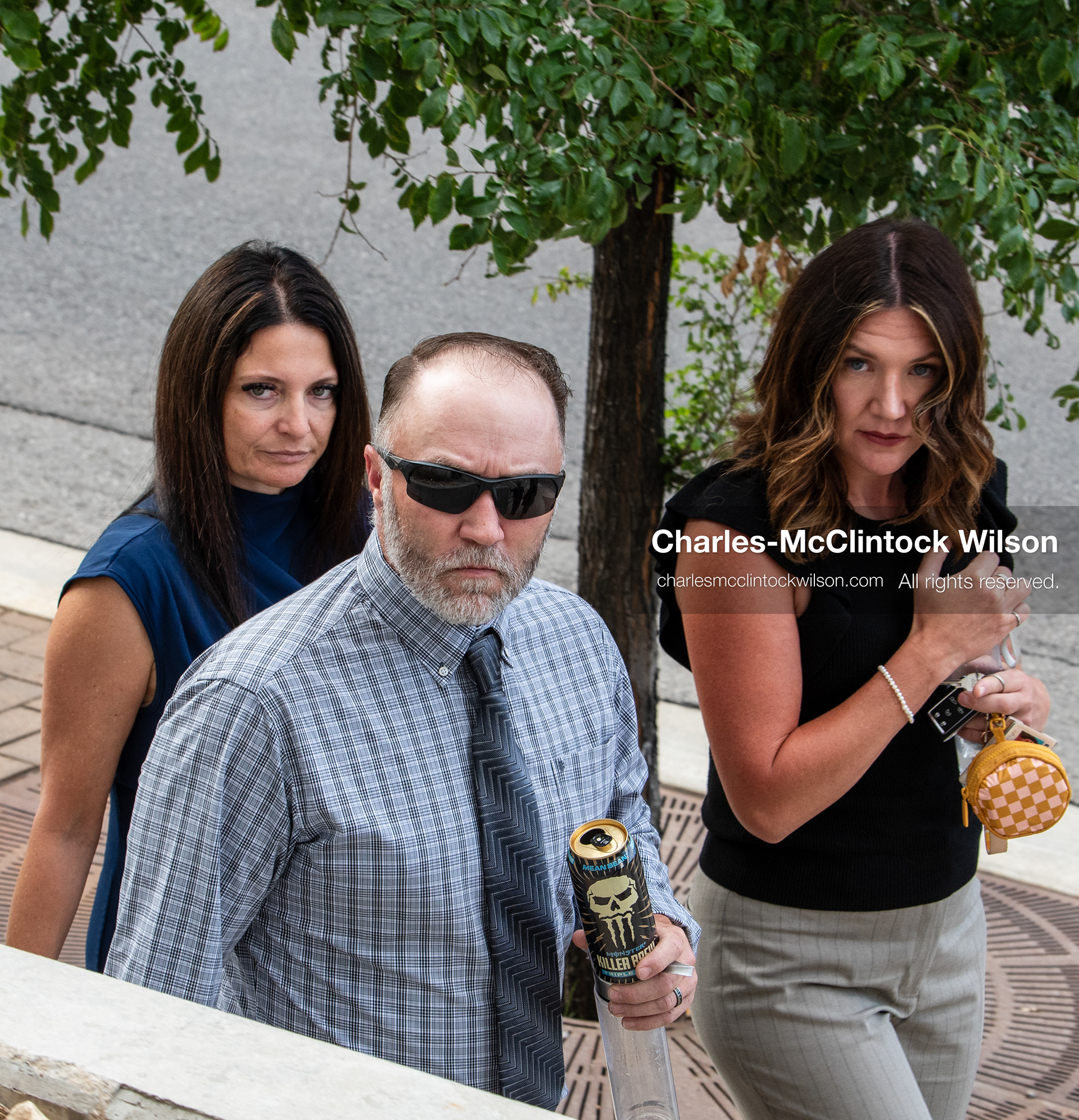 July 10, 2026, Provo, Utah, USA: Matt Robinson, center, and Amber Robinson, parents of Tyler Robinson, arrive at the Fourth District Court in Provo, Utah, for the fifth day of the preliminary hearing in their son case. (Credit Image: © Charles-McClintock Wilson/ZUMA Press Wire)