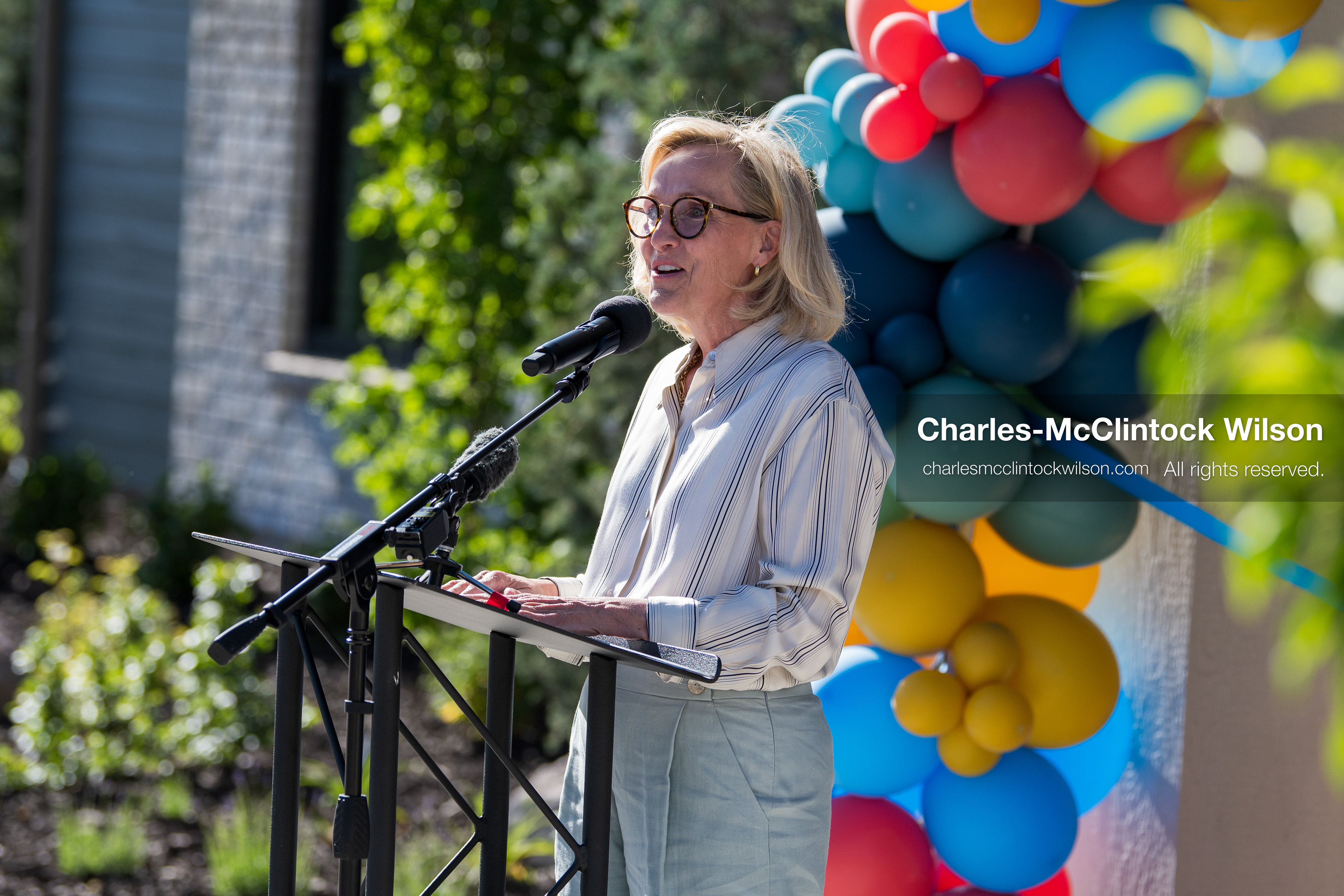 May 28, 2026, Lehi, Utah, USA: CHRISTINE IVORY, cofounder of Ivory Innovations, speaks during the opening of Innovation Park at Holbrook Farms and the Lehi Rippy Literacy Center on May 28 2026 in Lehi Utah. (Credit Image: © Charles-McClintock Wilson/ZUMA Press Wire)