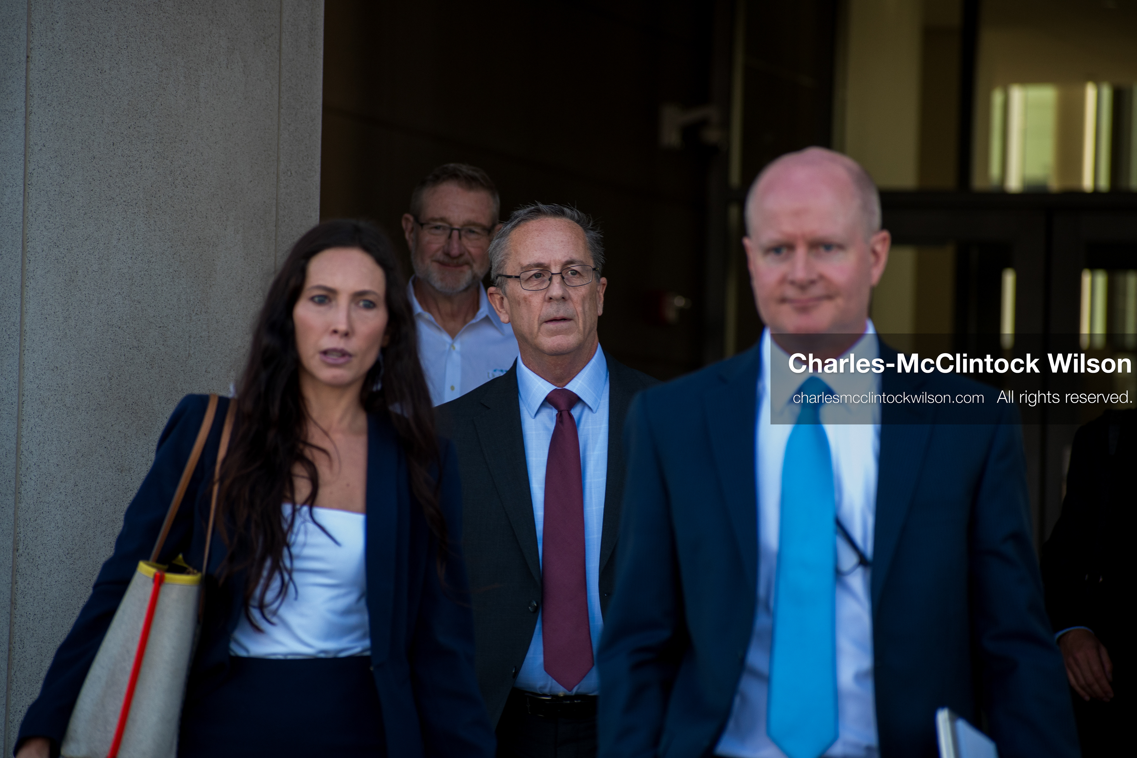 SEPTEMBER 29, 2025 — PROVO, UTAH, USA: Utah County Attorney Jeffrey Gray, center, walks with colleagues outside the Utah County Court ahead of a waiver hearing for Tyler Robinson. Robinson, charged with aggravated murder in the September 10 shooting death of conservative activist Charlie Kirk at Utah Valley University, appeared virtually for the proceedings. (Credit Image: © Charles‑McClintock Wilson / ZUMA Press Wire)
