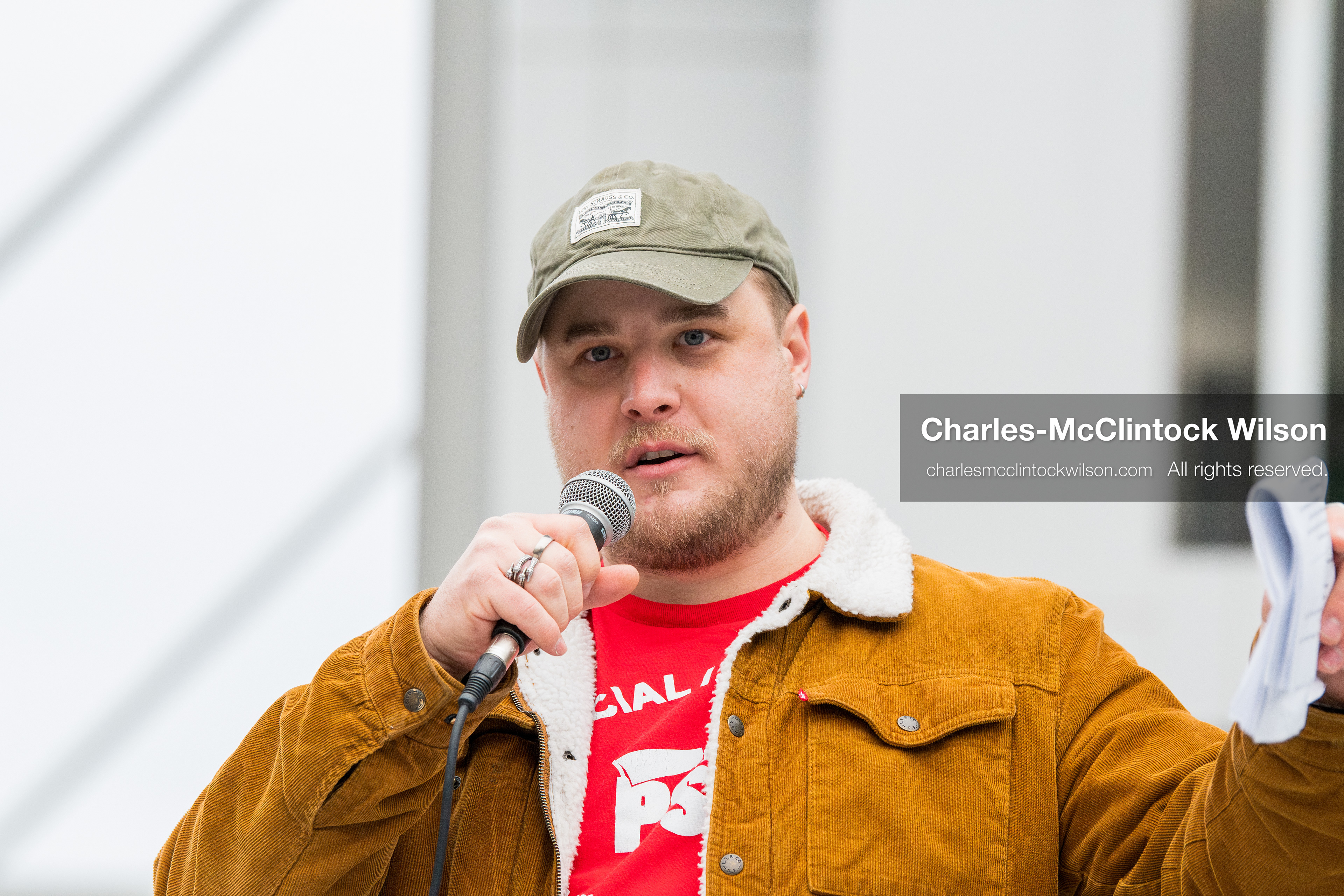 January 3, 2026, Salt Lake City, Utah, USA: A speaker addresses demonstrators during a protest against US military action in Venezuela outside the Wallace Federal Building in Salt Lake City, Utah. The protest was part of a nationwide mobilization opposing airstrikes and foreign intervention. (Credit Image: (c) Charles‑McClintock Wilson/ZUMA Press Wire)