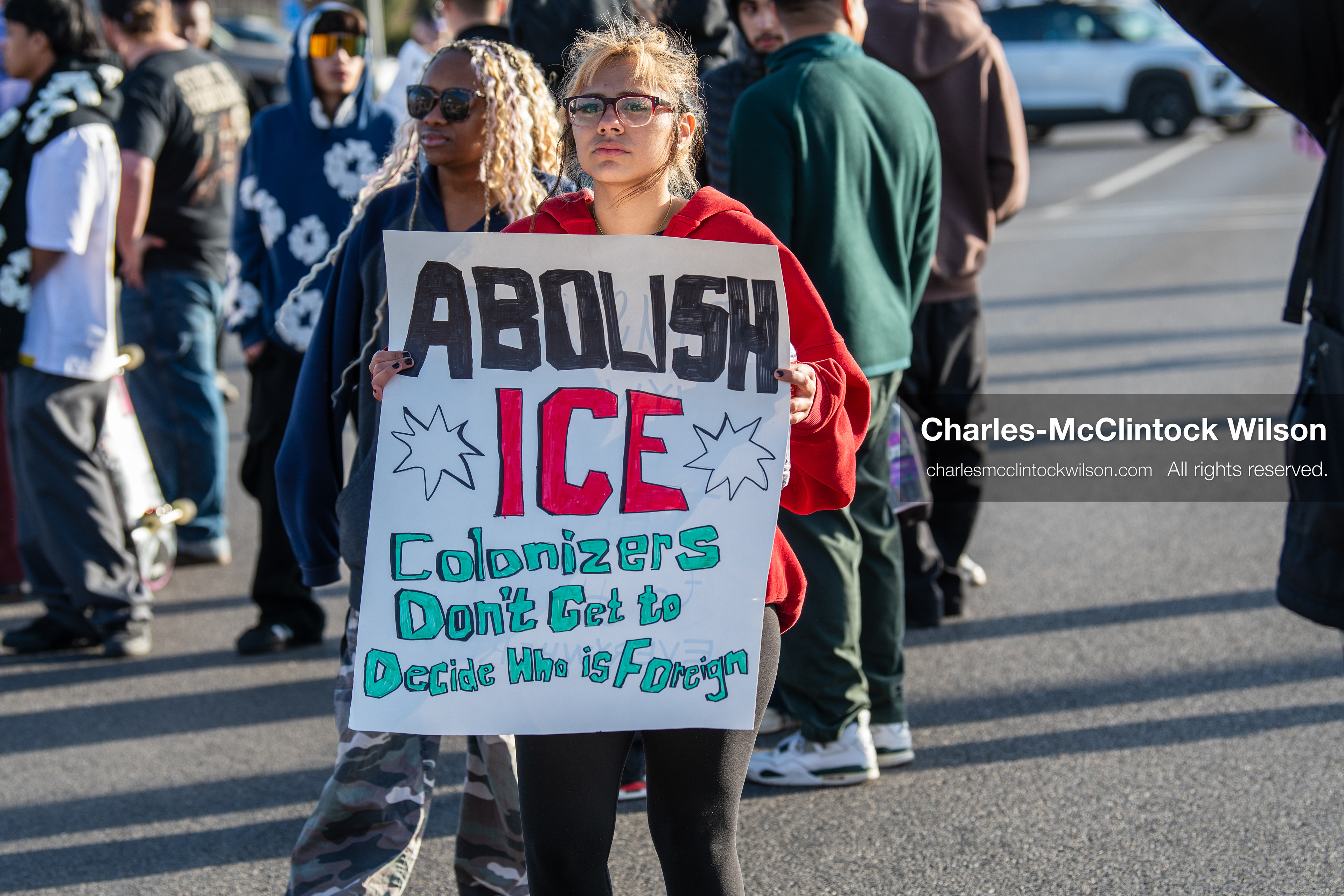 January 30, 2026, Salt Lake City, Utah, USA: Demonstrators march through downtown Salt Lake City during an anti‑ICE protest, part of a nationwide response to immigration enforcement policies. (Credit Image: © Charles‑McClintock Wilson/ZUMA Press Wire)