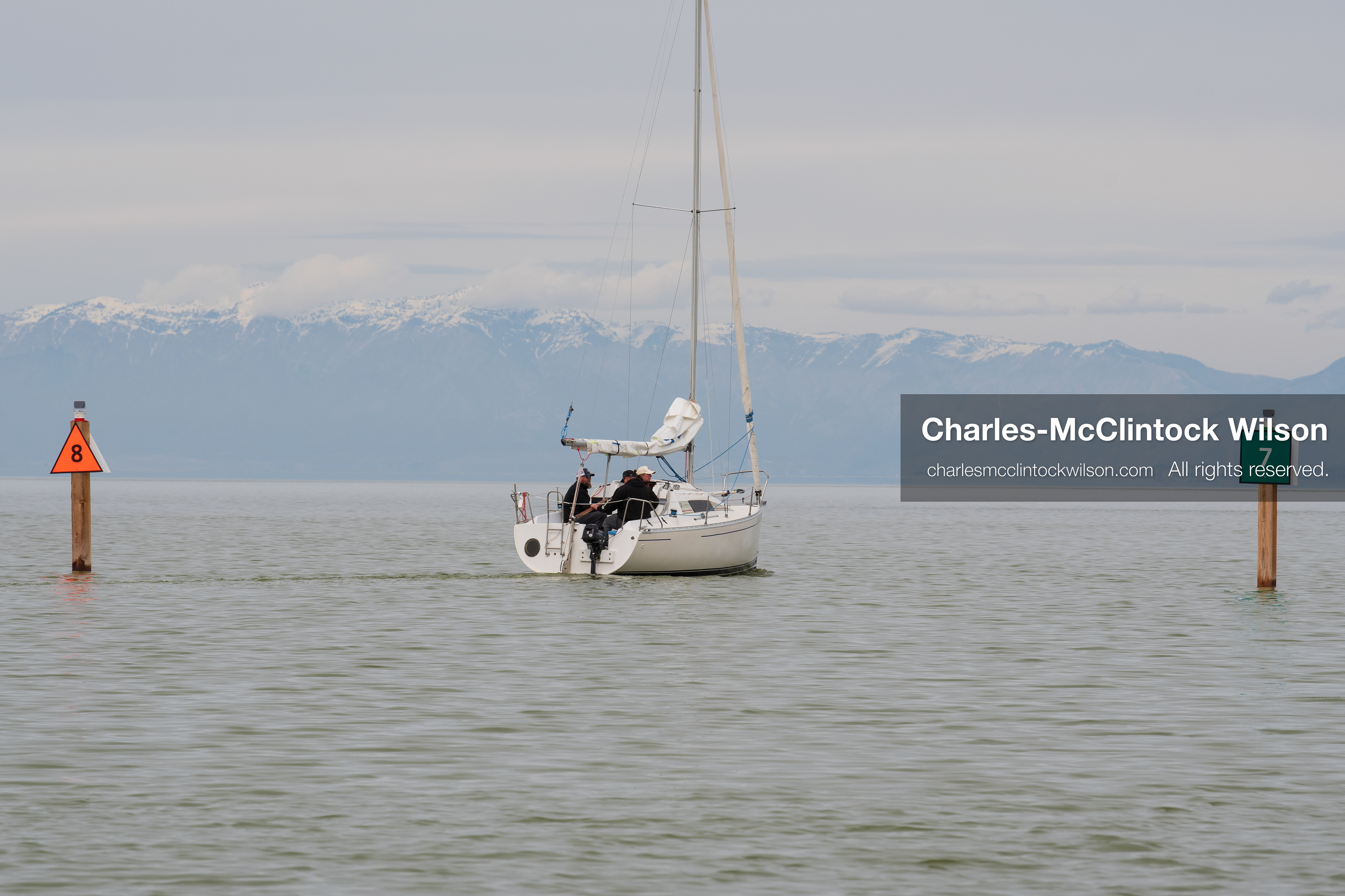March 1, 2026, Great Salt Lake, Utah, USA: A sailboat moves across calm water at the Great Salt Lake as the region continues to experience historically low water levels. Reports from state officials and the Great Salt Lake Strike Team state that the lake remains in a serious adverse‑effects range, with elevations among the lowest recorded in more than one hundred years. The lake has drawn increased public attention as lawmakers consider large‑scale water projects and long‑term plans to address declining conditions. (Credit Image: © Charles‑McClintock Wilson/ZUMA Press Wire)