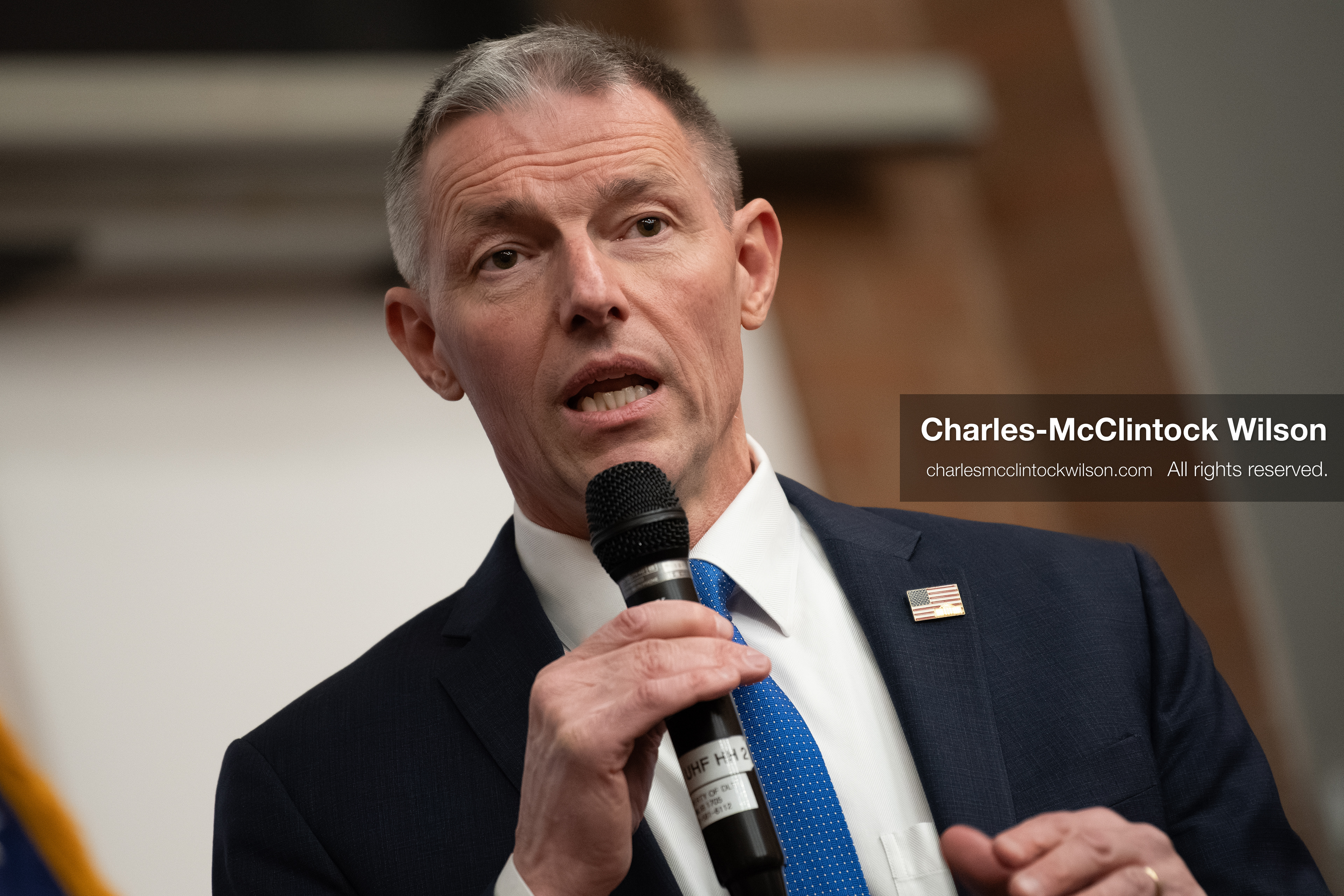 April 10, 2026, Salt Lake City, Utah, USA: U.S. Representative Mike Kennedy, a Republican who represents Utah’s 3rd Congressional District, speaks during a “Learing Tour” event headlined by YouTuber Nick Shirley and organized by the Utah Federation of College Republicans at the University of Utah. (Credit Image: © Charles-McClintock Wilson/ZUMA Press Wire)