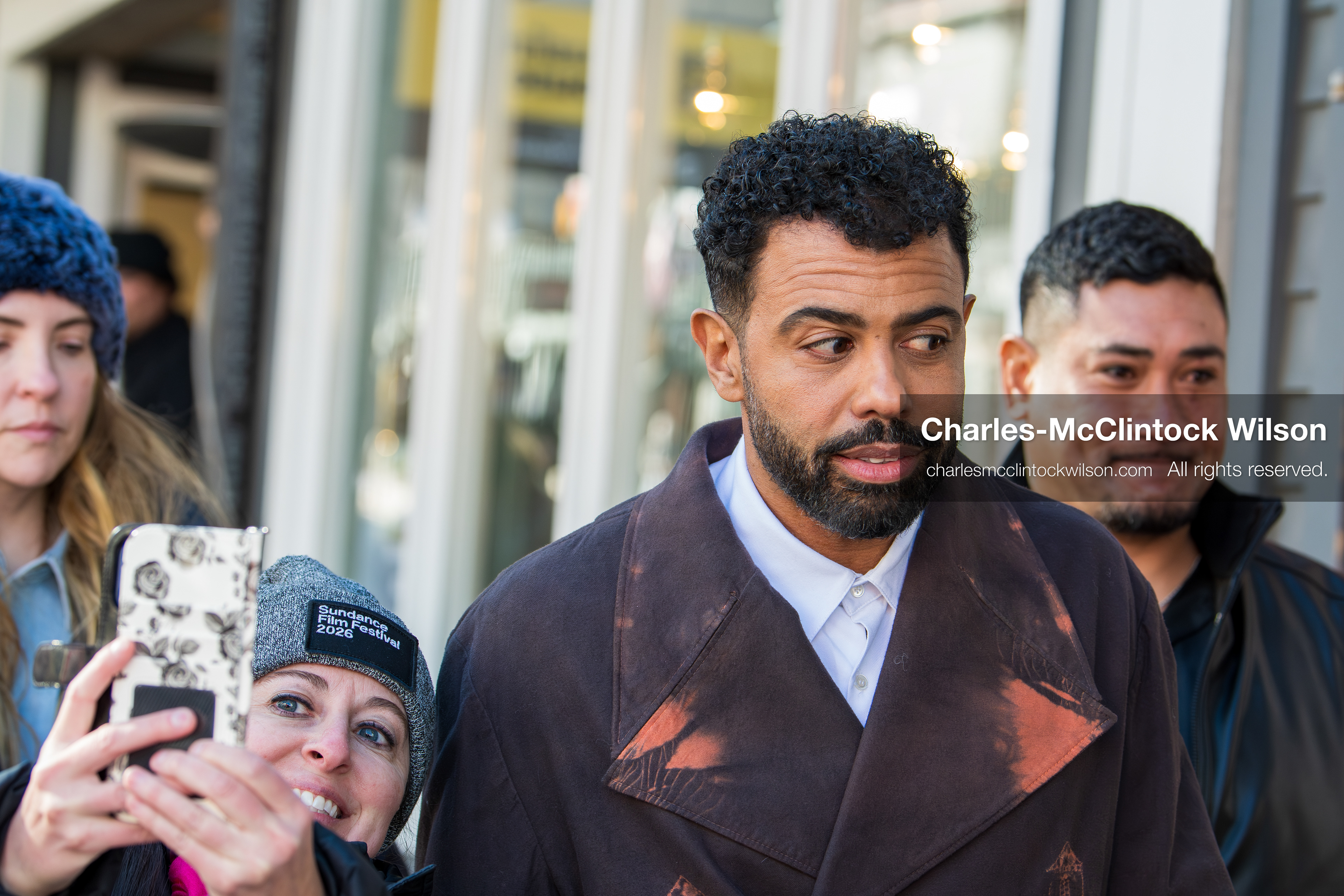 January 26, 2026, Park City, Utah, USA: US actor DAVEED DIGGS greets fans outside The Vulture Spot during the 2026 Sundance Film Festival in Park City, Utah. (Credit Image: © Charles McClintock Wilson/ZUMA Press Wire)