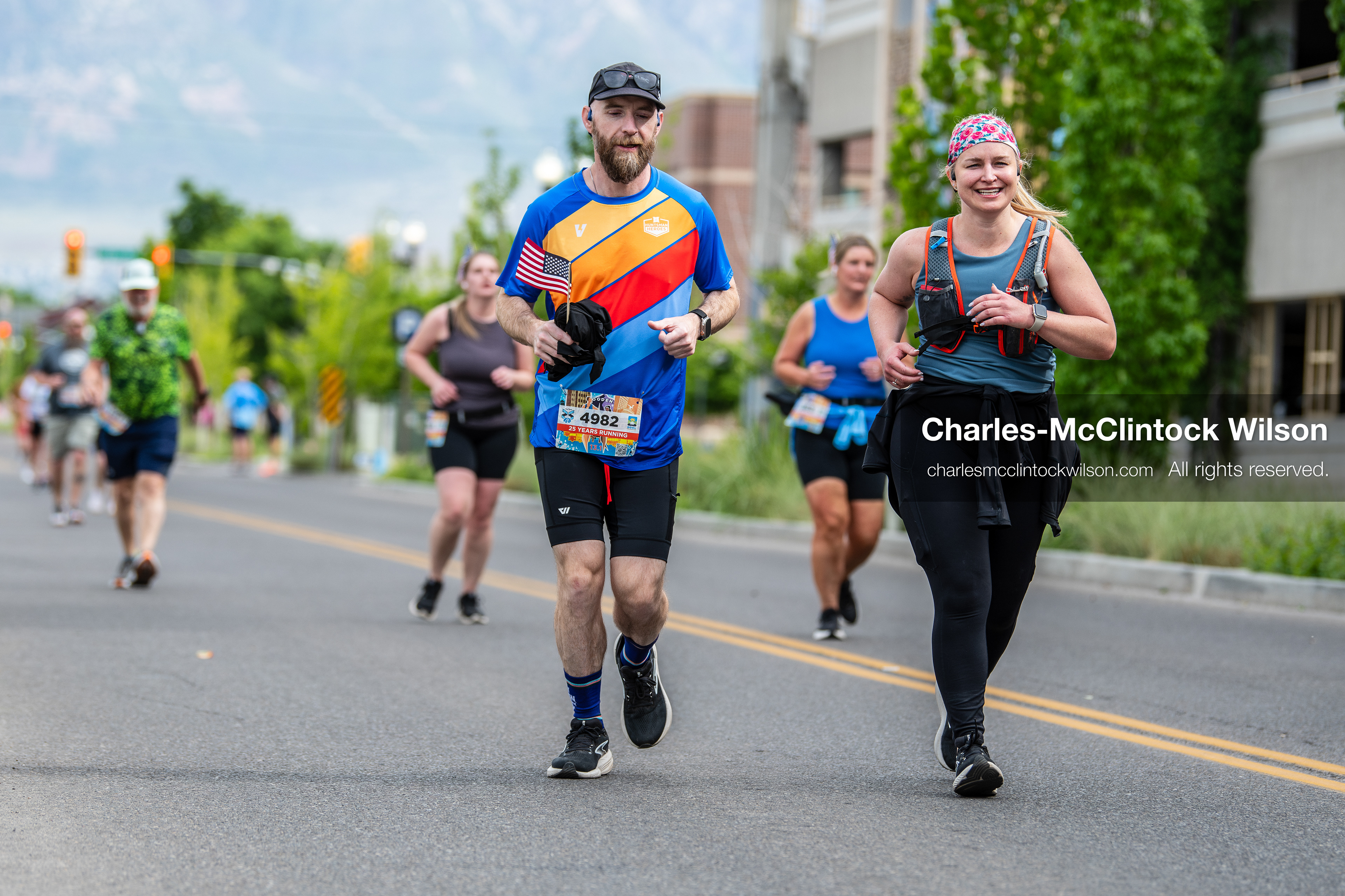 May 16, 2026, Ogden, Utah, USA: Runners make their way along the course during the 25th Annual America First Ogden Marathon in Ogden, Utah, on Saturday, May 16, 2026. The event drew thousands of participants and spectators for the milestone 25th running of the marathon. (Credit Image: © Charles-McClintock Wilson/ZUMA Press Wire)