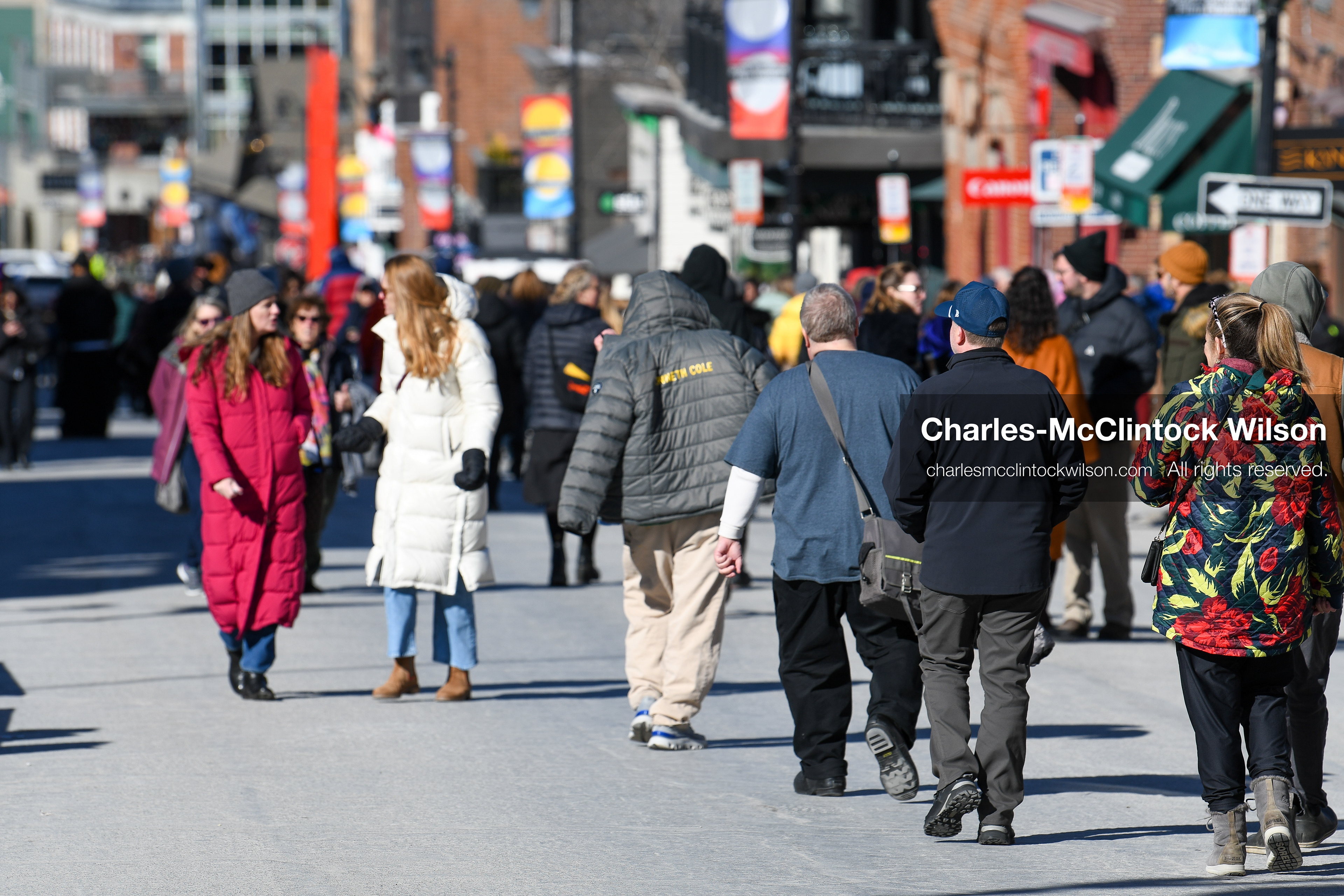  January 26, 2026, Park City, Utah, USA: Pedestrians walk along Main Street during the 2026 Sundance Film Festival in Park City, Utah, on Monday, Jan. 26, 2026. (Credit Image: © Charles McClintock Wilson/ZUMA Press Wire)