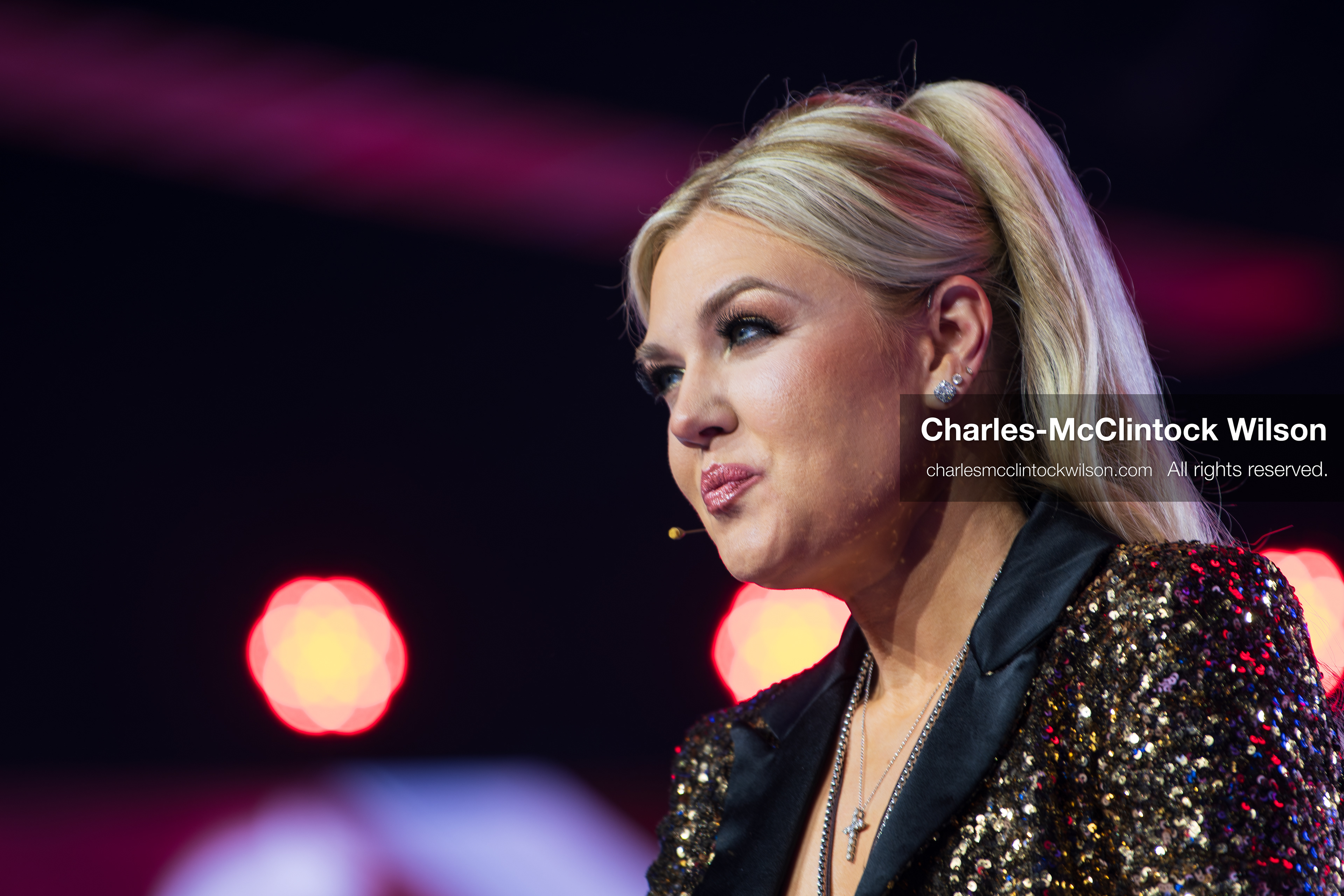 December 18, 2025, Phoenix, Arizona, USA: Mrs. Erika Kirk, CEO of Turning Point USA, speaks during Day One of Turning Point USA’s AmericaFest 2025 at the Phoenix Convention Center in Phoenix, Arizona.   (Credit Image: © Charles‑McClintock Wilson/ZUMA Press Wire)