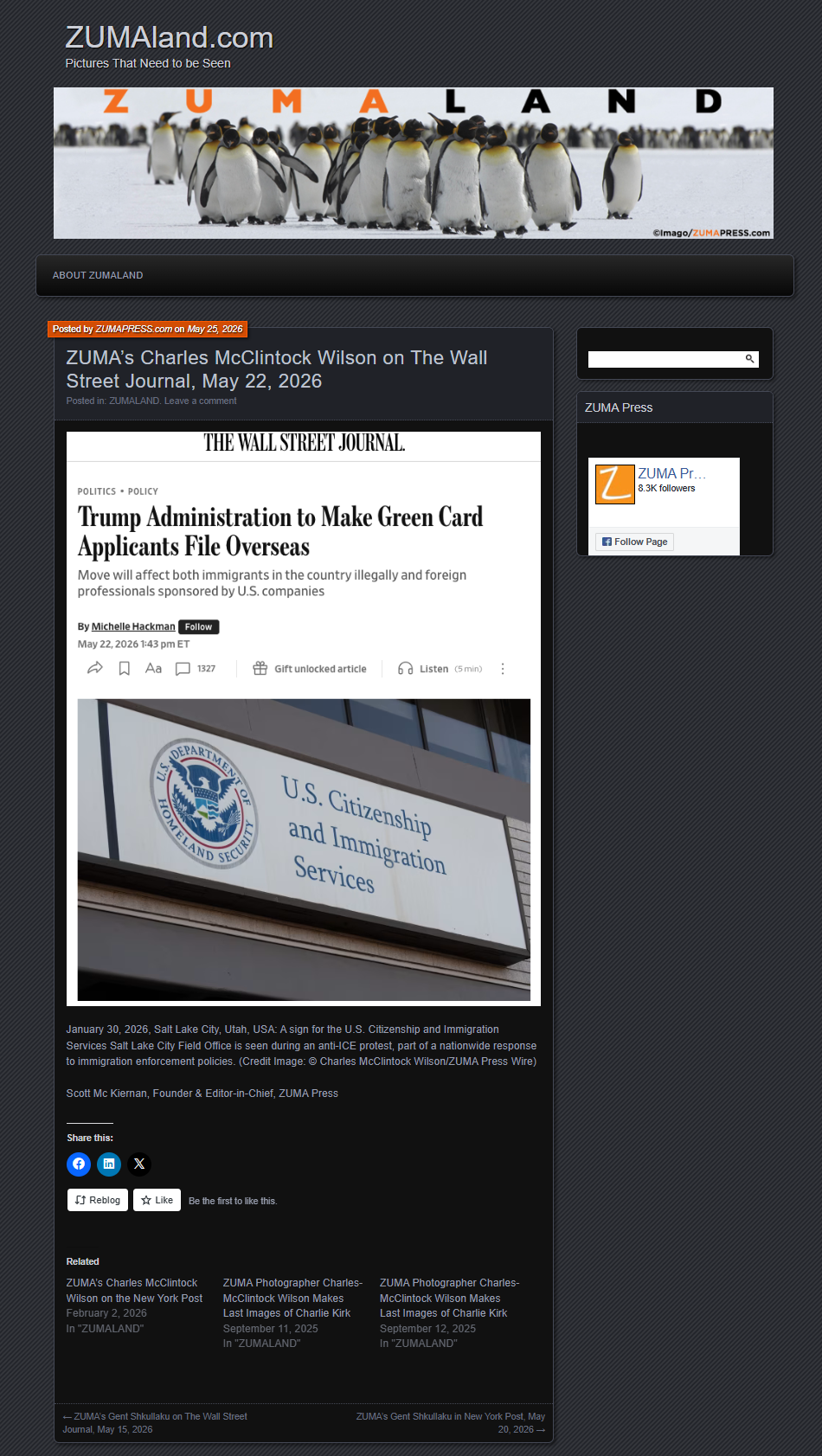 ZUMA’s Charles McClintock Wilson on The Wall Street Journal, May 22, 2026