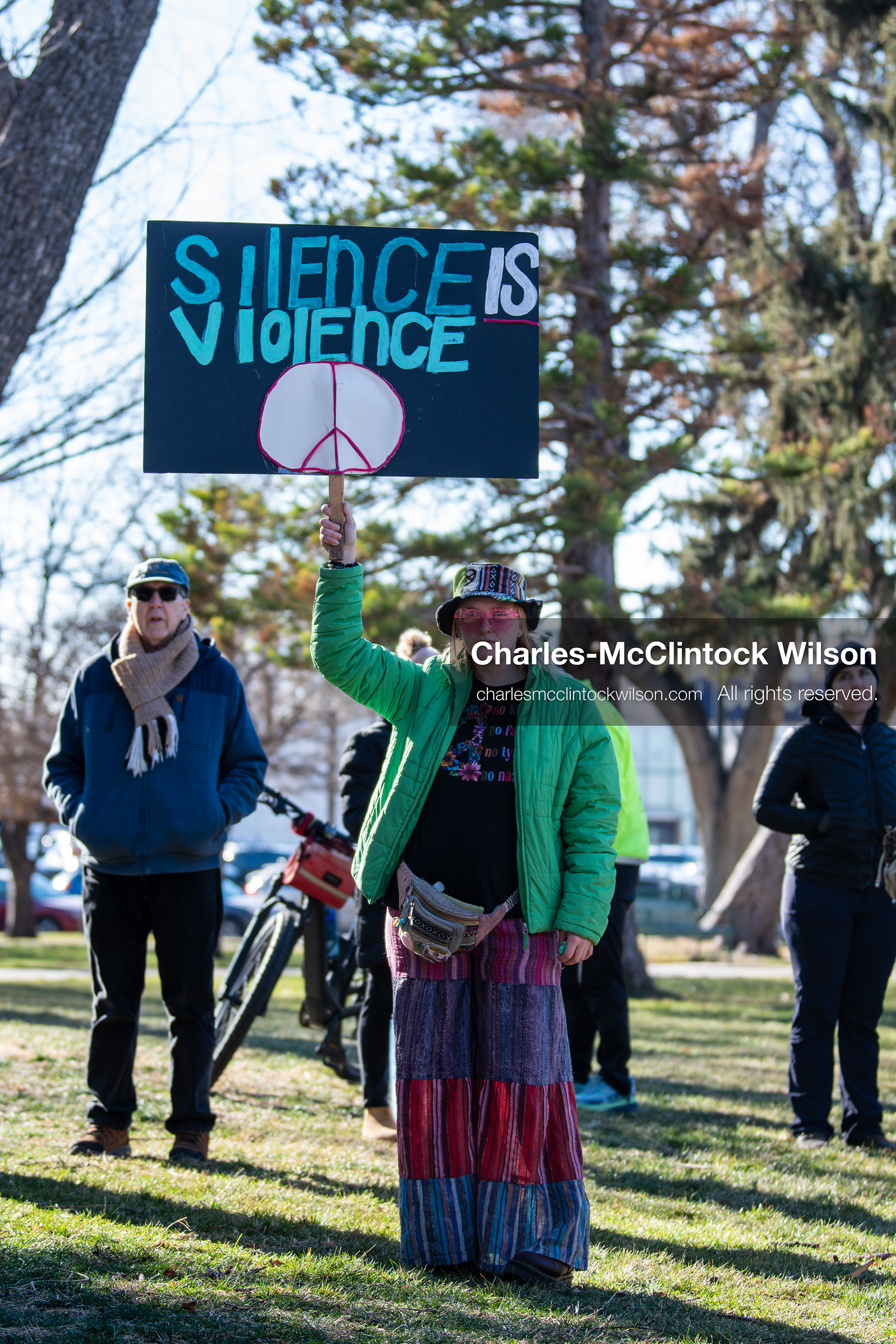 January 10, 2026, Salt Lake City, Utah, USA: A protester holds a sign during the ICE Out for Good protest in Salt Lake City, Utah, on January 10, 2026, a demonstration against ICE and calling for justice for Renee Nicole Good. (Credit Image: © Charles-McClintock Wilson/ZUMA Press Wire)