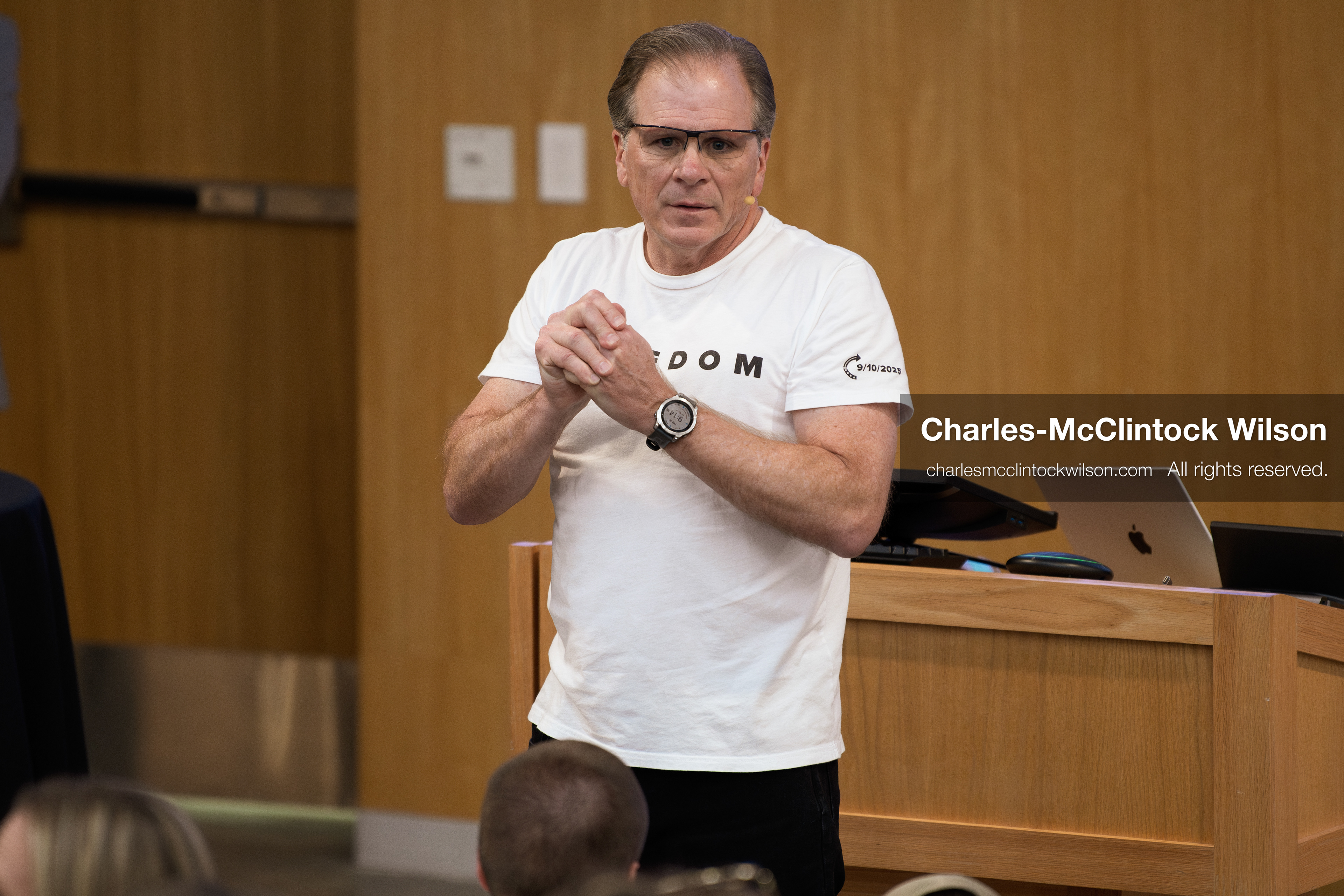 March 26, 2026, Orem, Utah, USA: US author, Christian apologist, and founder of http://CrossExamined.org Frank Turek speaks during a stop on his “Change My Mind” College Tour at Utah Valley University in Orem, Utah. The event, hosted by Ratio Christi, included discussions on faith, philosophy, and the problem of evil. (Credit Image: © Charles-McClintock Wilson/ZUMA Press Wire)