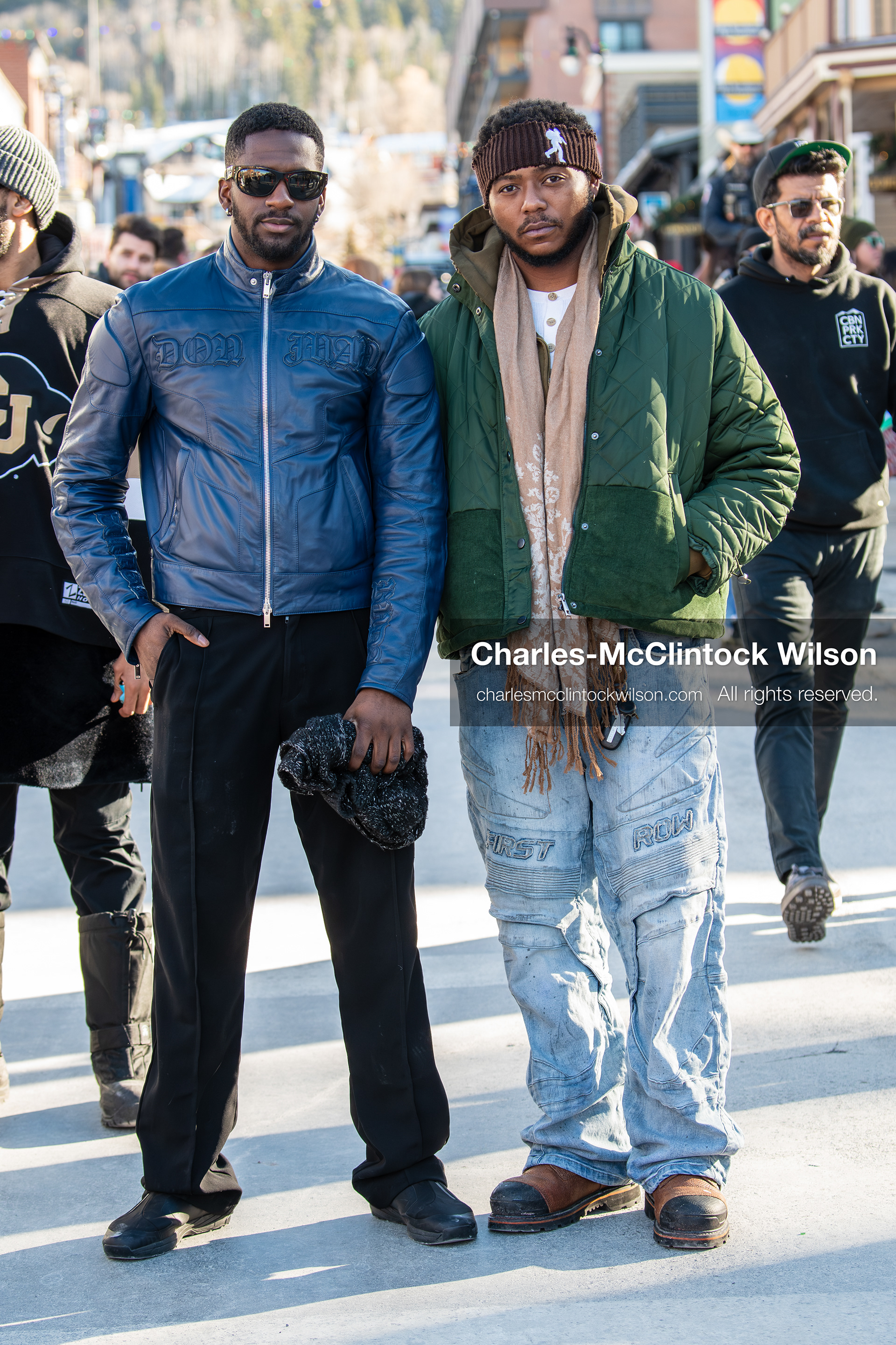 January 26, 2026, Park City, Utah, USA: Demonstrators pose for a photo on Main Street during a protest opposing U.S. Immigration and Customs Enforcement (I.C.E.) ICE agents at the Sundance Film Festival in Park City, Utah, on Monday, Jan. 26, 2026. The event was held in response to the fatal shooting of Alex Pretti by a U.S. Border Patrol officer in Minneapolis. (Credit Image: © Charles McClintock Wilson/ZUMA Press Wire)