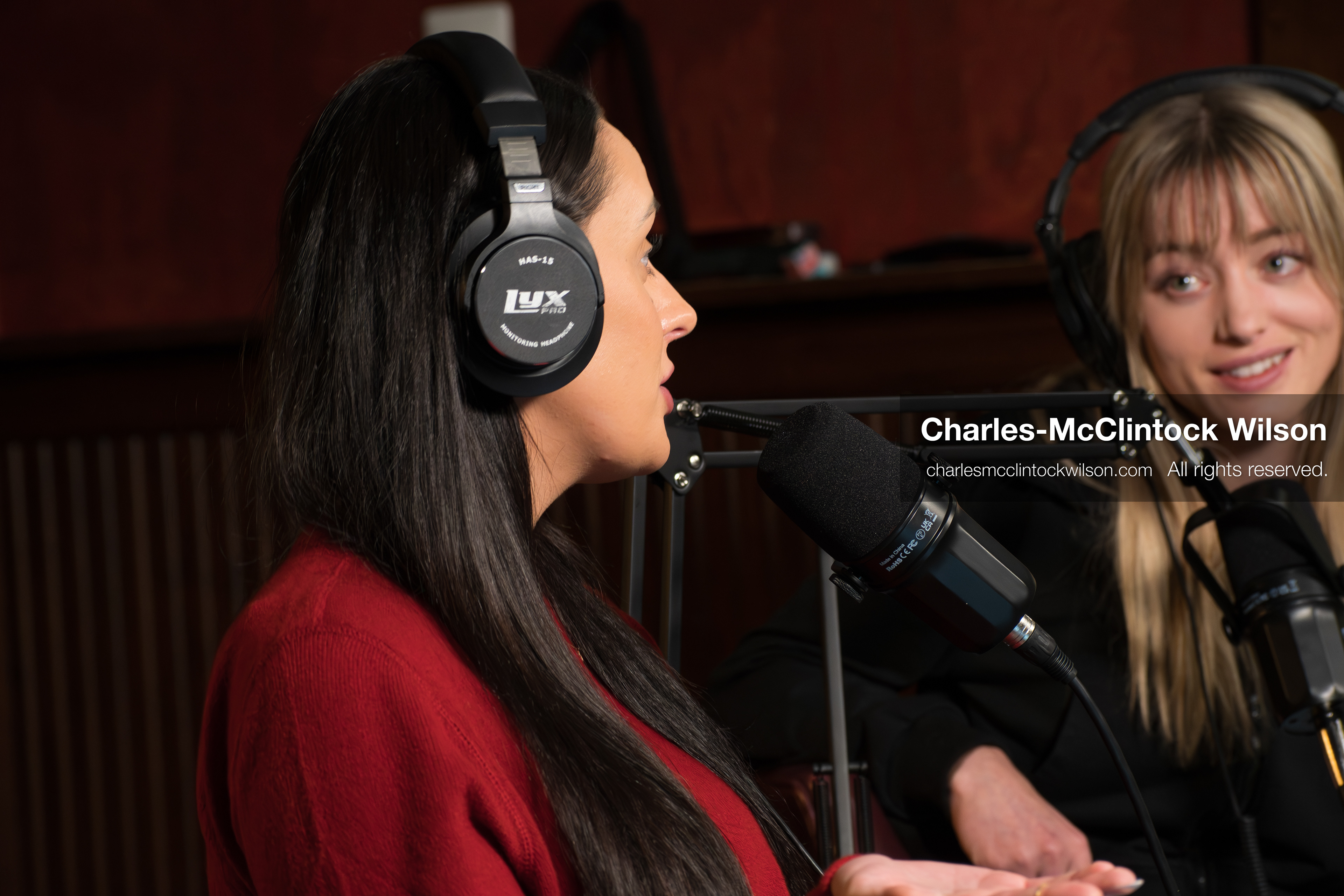 November 22, 2025 – Salt Lake City, Utah, USA: Brandi Siciliani and Billie Webb speak during the recording of an episode of The Brandi & Billie Show, an independent podcast known for its long-form commentary on politics, culture, and major world events. (Credit Image: © Charles‑McClintock Wilson)