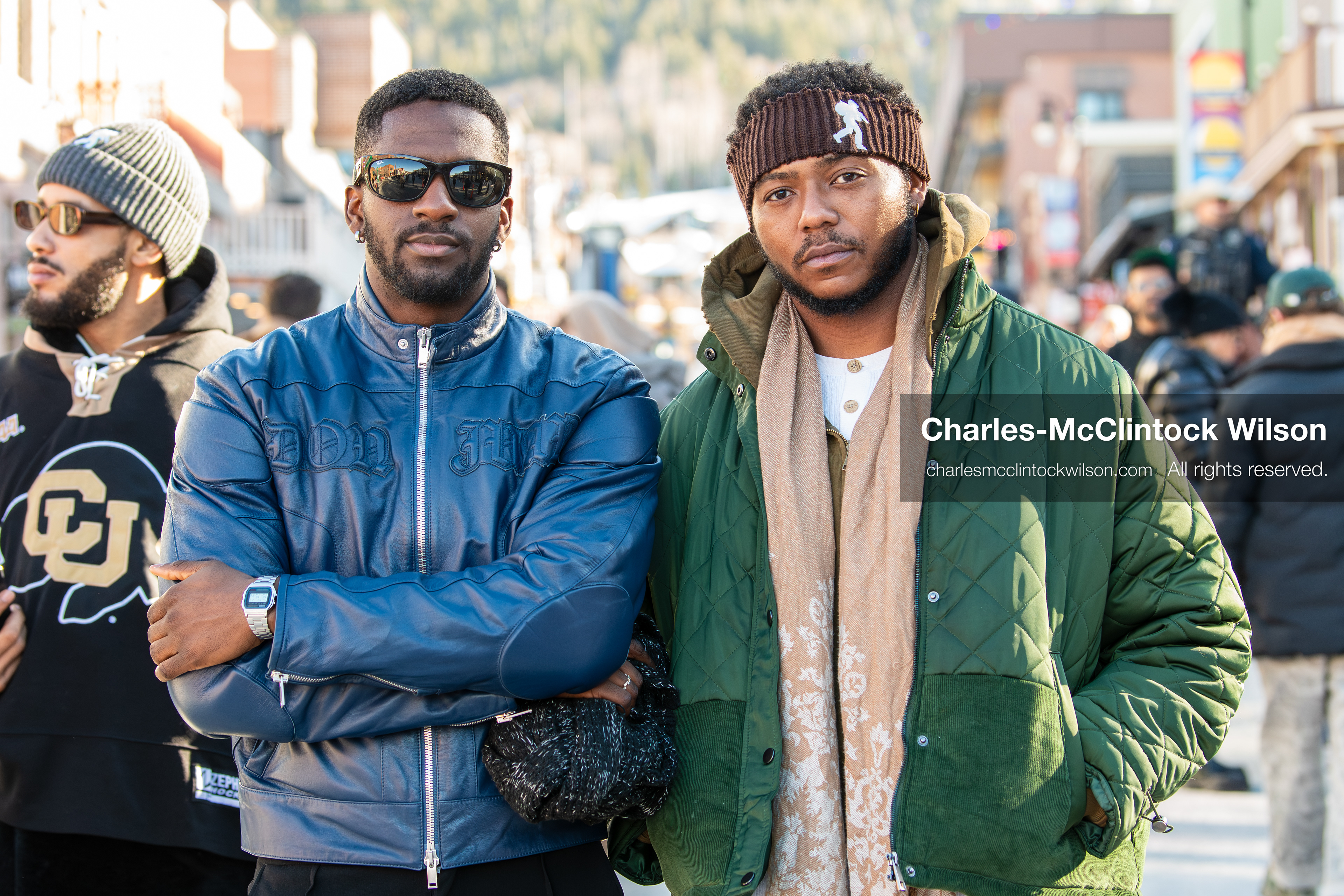 January 26, 2026, Park City, Utah, USA: Demonstrators pose for a photo on Main Street during a protest opposing U.S. Immigration and Customs Enforcement (I.C.E.) ICE agents at the Sundance Film Festival in Park City, Utah, on Monday, Jan. 26, 2026. The event was held in response to the fatal shooting of Alex Pretti by a U.S. Border Patrol officer in Minneapolis. (Credit Image: © Charles McClintock Wilson/ZUMA Press Wire)