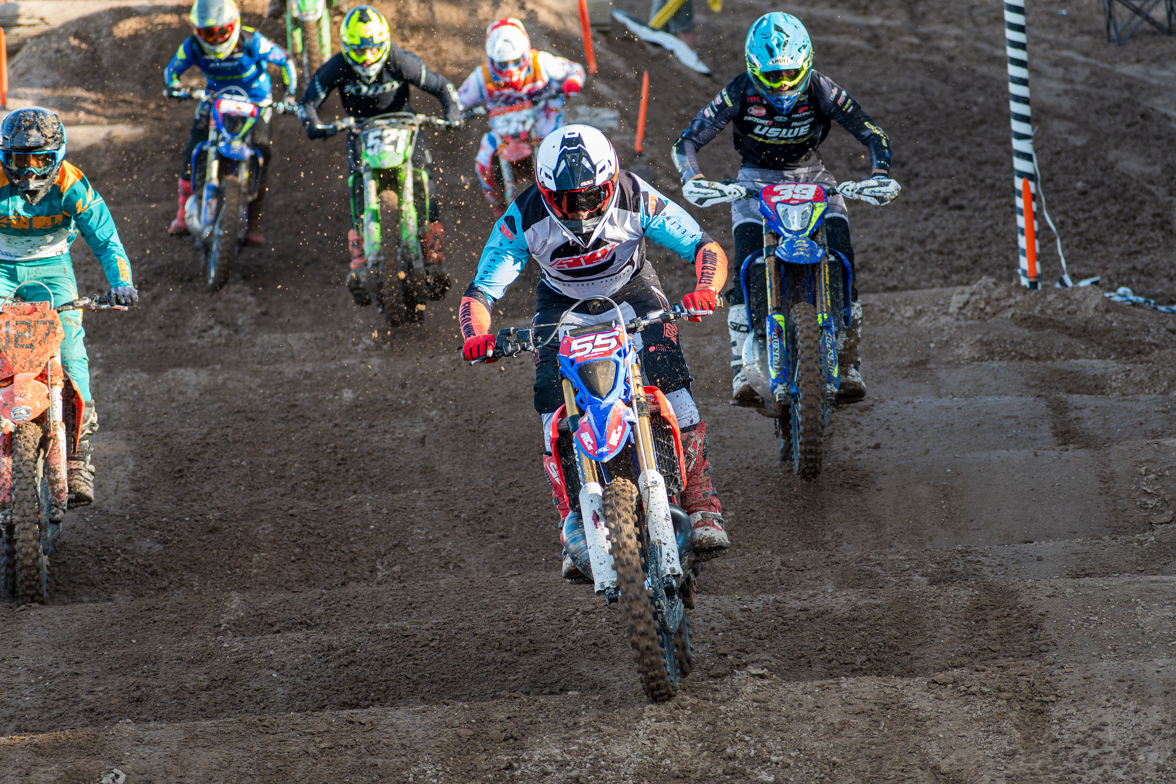 Nephi, Utah – June 28, 2025: A motocross rider competes during the Juab Xtreme Racing event at Juab County Fairgrounds.
