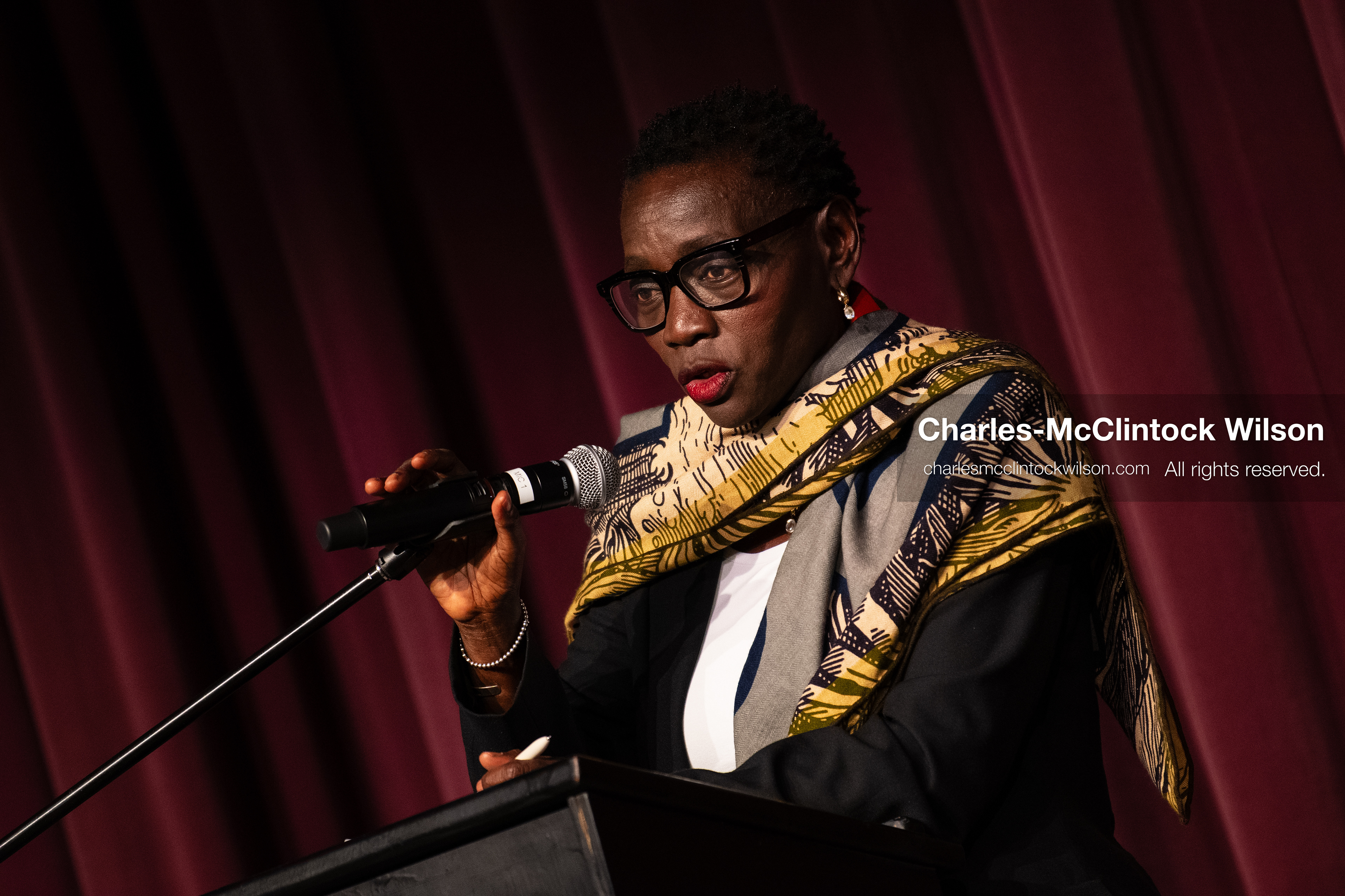 June 24, 2026, Salt Lake City, Utah, USA: Dr. AUMA OBAMA, founder of the Sauti Kuu Foundation and sister of former US president Barack Obama, speaks to attendees during the ''You(th) Matter'' community event at Glendale Middle School in Salt Lake City, Utah. (Credit Image: © Charles-McClintock Wilson/ZUMA Press Wire)