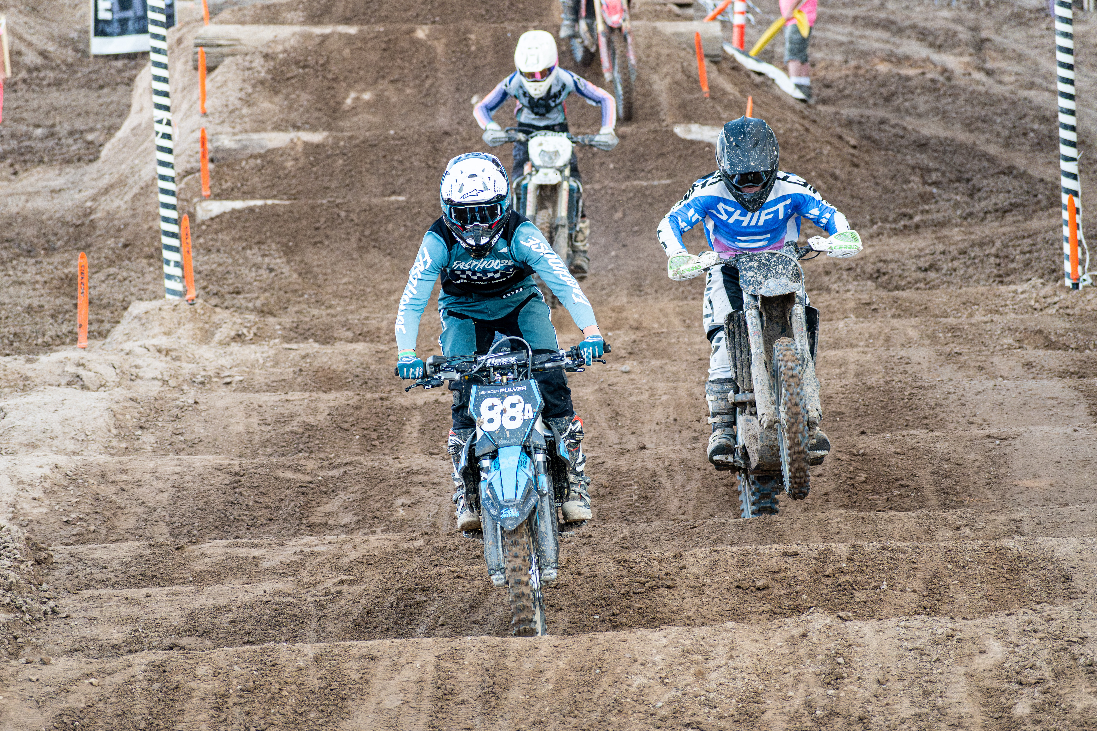 Nephi, Utah – June 28, 2025: A motocross rider competes during the Juab Xtreme Racing event at Juab County Fairgrounds.