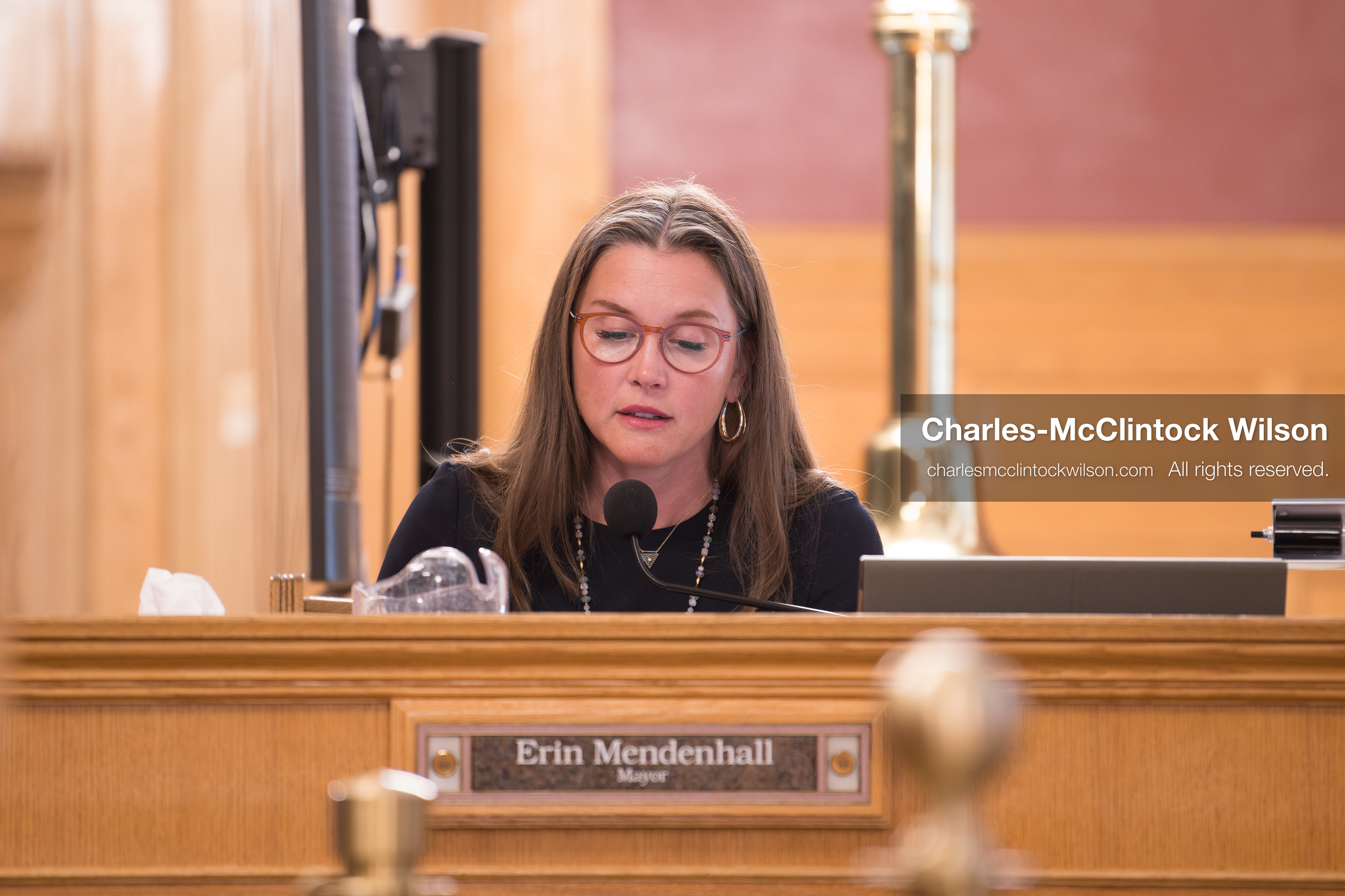 May 5, 2026, Salt Lake City, Utah, USA: Salt Lake City Mayor ERIN MENDENHALL speaks during the Salt Lake City Council's formal meeting in Salt Lake City on Tuesday, May 5, 2026. The meeting included public hearings on a proposed camping and public property ordinance. (Credit Image: © Charles-McClintock Wilson/ZUMA Press Wire)