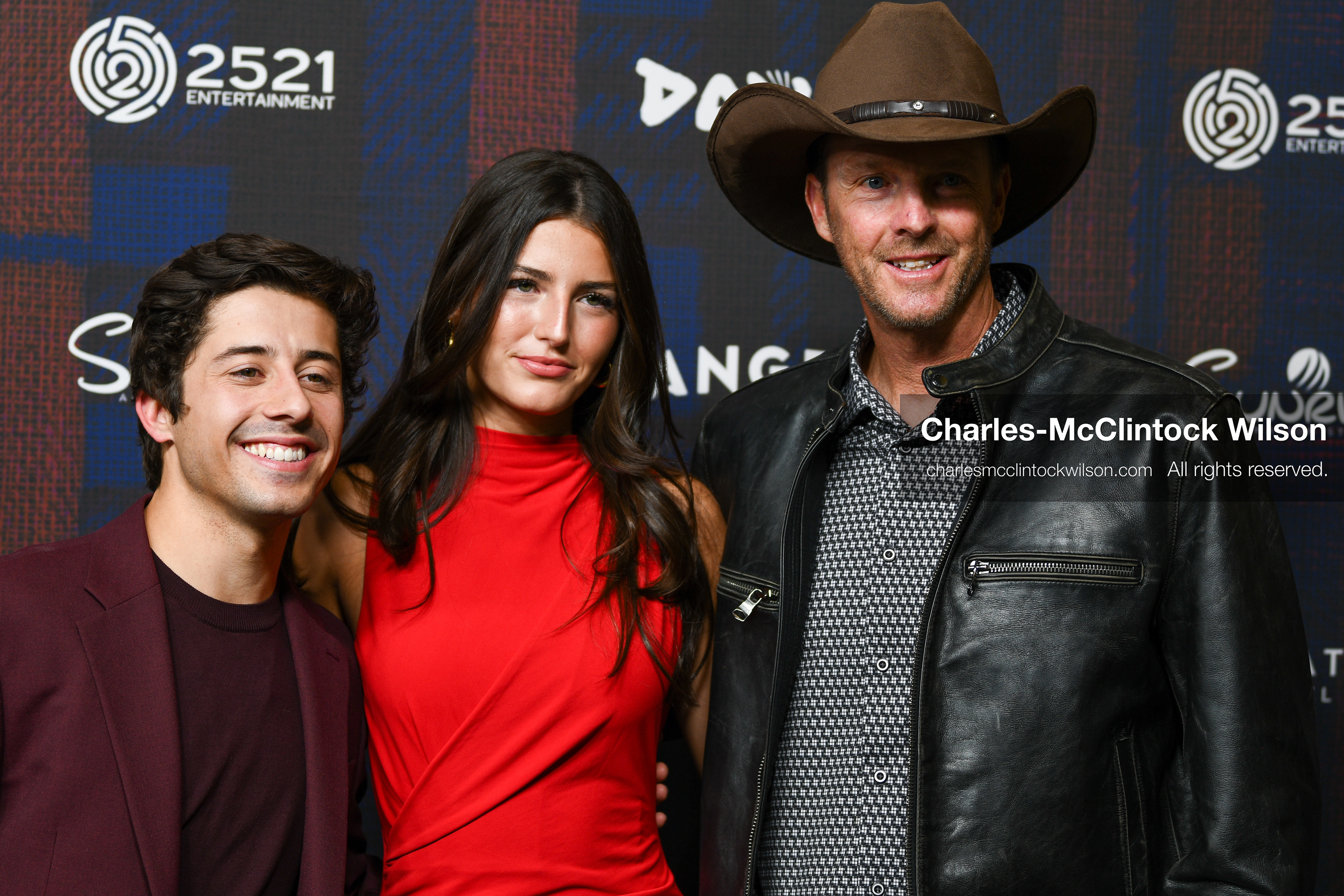 December 8, 2025, Lehi, Utah, USA: (L-R) BRANDON ENGMAN, LOUISE BURTON and JOHN BURTON attend the world premiere of DAVID at Megaplex Theatres Thanksgiving Point in Lehi, Utah, USA. (Credit Image: © Charles-McClintock Wilson/ZUMA Press Wire)