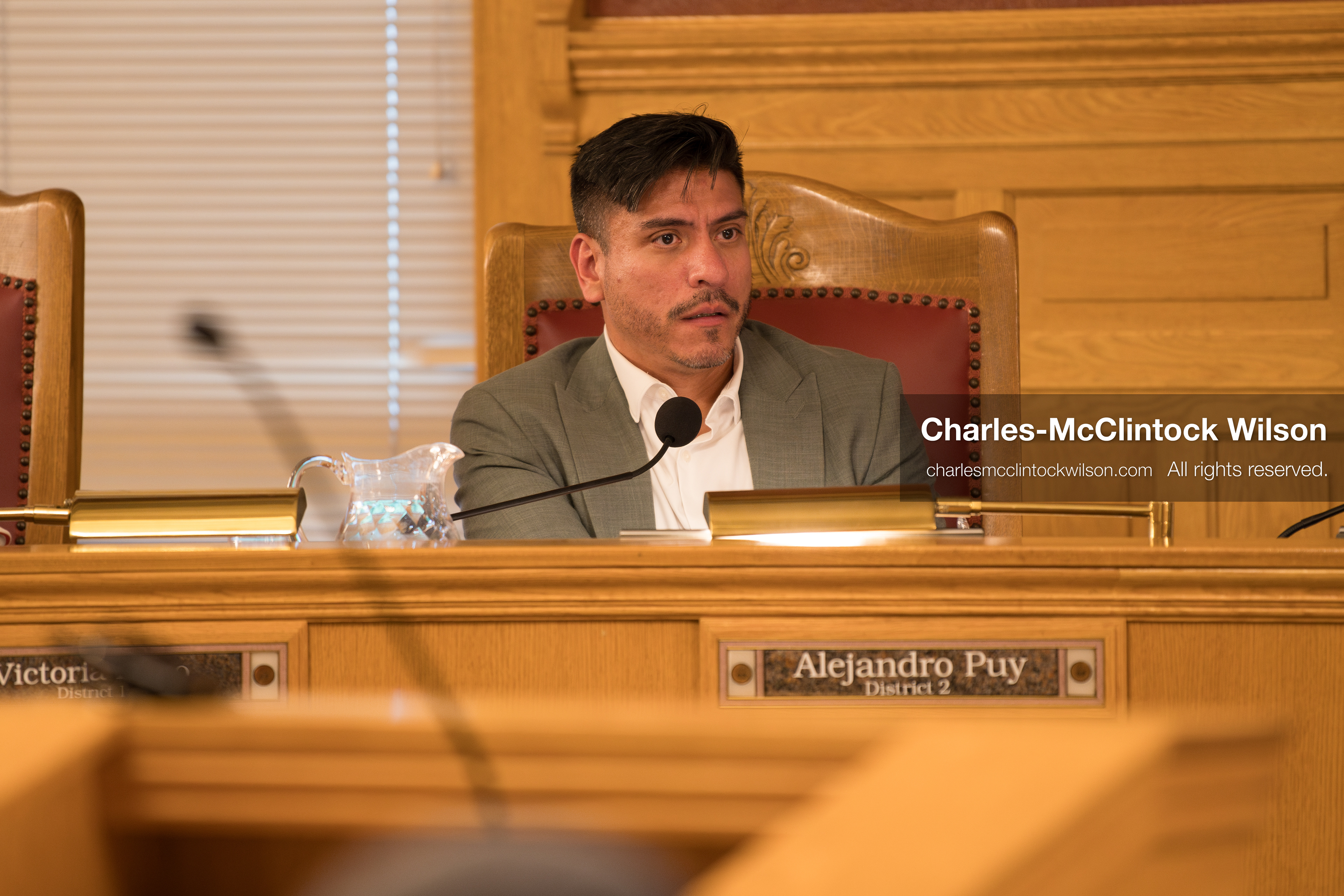 May 5, 2026, Salt Lake City, Utah, USA: Salt Lake City Council Chair ALEJANDRO PUY, who represents District 2, listens during the Salt Lake City Council's formal meeting in Salt Lake City on Tuesday, May 5, 2026. The meeting included public hearings on a proposed camping and public property ordinance. (Credit Image: © Charles-McClintock Wilson/ZUMA Press Wire)