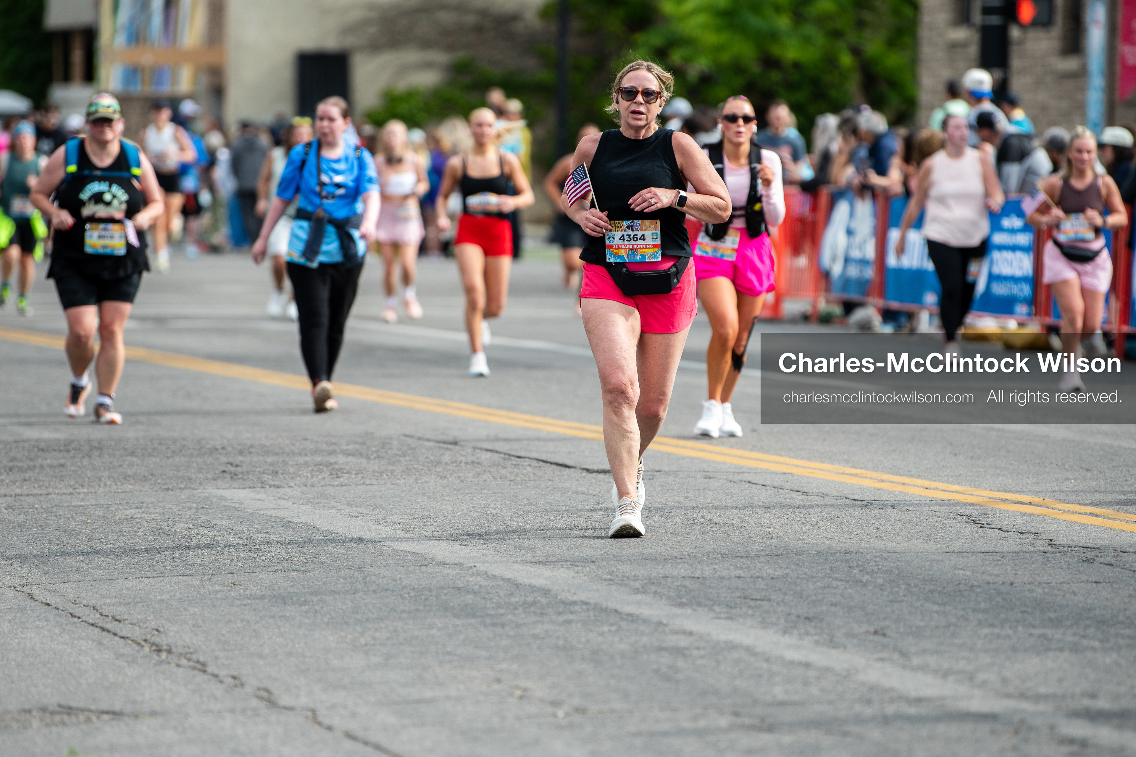 May 16, 2026, Ogden, Utah, USA: Runners make their way along the course during the 25th Annual America First Ogden Marathon in Ogden, Utah, on Saturday, May 16, 2026. The event drew thousands of participants and spectators for the milestone 25th running of the marathon. (Credit Image: © Charles-McClintock Wilson/ZUMA Press Wire)
