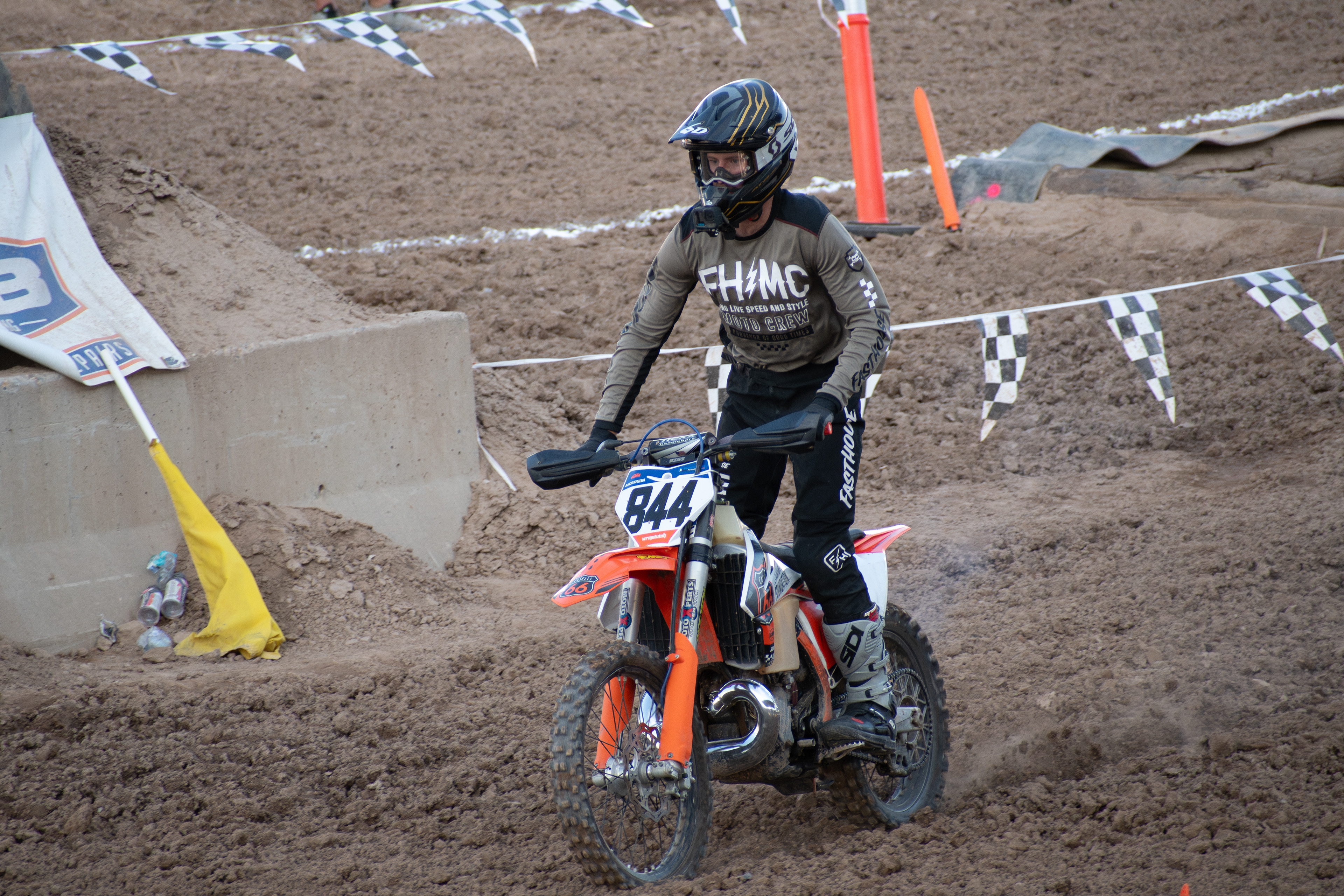Nephi, Utah – June 28, 2025: A motocross rider competes during the Juab Xtreme Racing event at Juab County Fairgrounds.