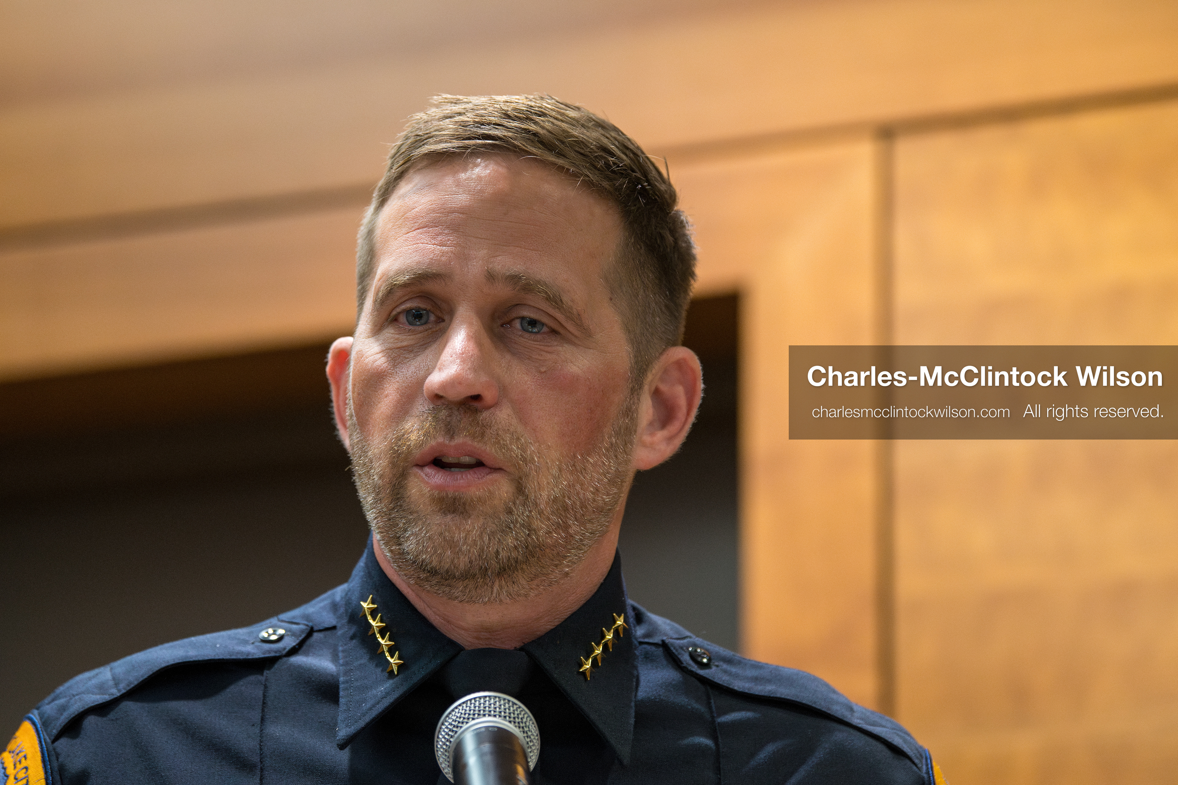 January 8, 2026, Salt Lake City, Utah, USA: Salt Lake City Police Chief BRIAN REDD speaks during a press conference at the Salt Lake City Public Safety Building in Salt Lake City, Utah, on Jan. 8, 2026. Officials provided updates on the investigation into the shooting outside an LDS meetinghouse on Redwood Road the previous night, where 38 year old Sione Vatuvei and 46 year old Vaea Tulikihihifo were killed and six others were wounded during a memorial service. Police said they have solid leads and are reviewing surveillance video and license plate reader data. (Credit Image: © Charles-McClintock Wilson/ZUMA Press Wire)
