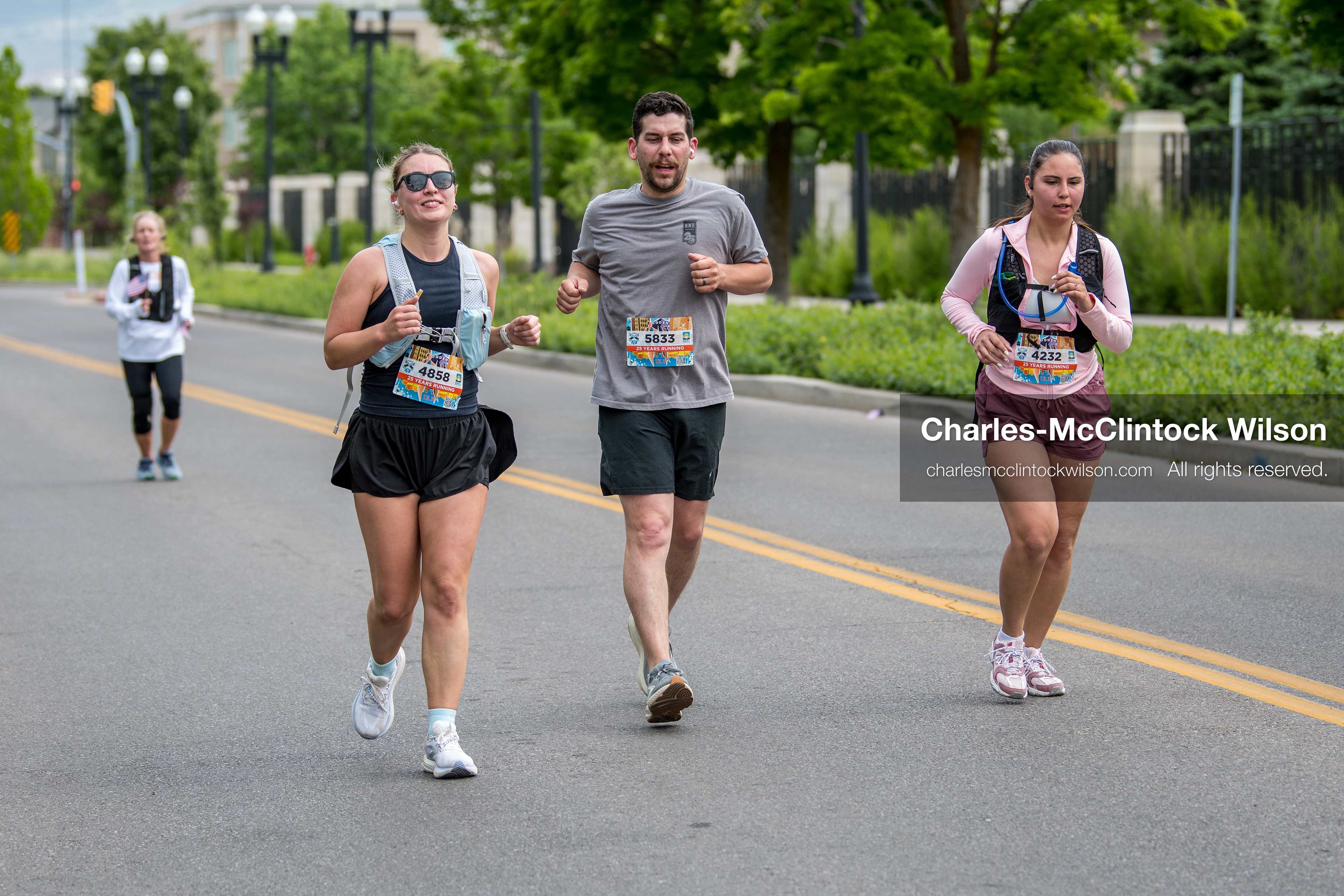 May 16, 2026, Ogden, Utah, USA: Runners make their way along the course during the 25th Annual America First Ogden Marathon in Ogden, Utah, on Saturday, May 16, 2026. The event drew thousands of participants and spectators for the milestone 25th running of the marathon. (Credit Image: © Charles-McClintock Wilson/ZUMA Press Wire)
