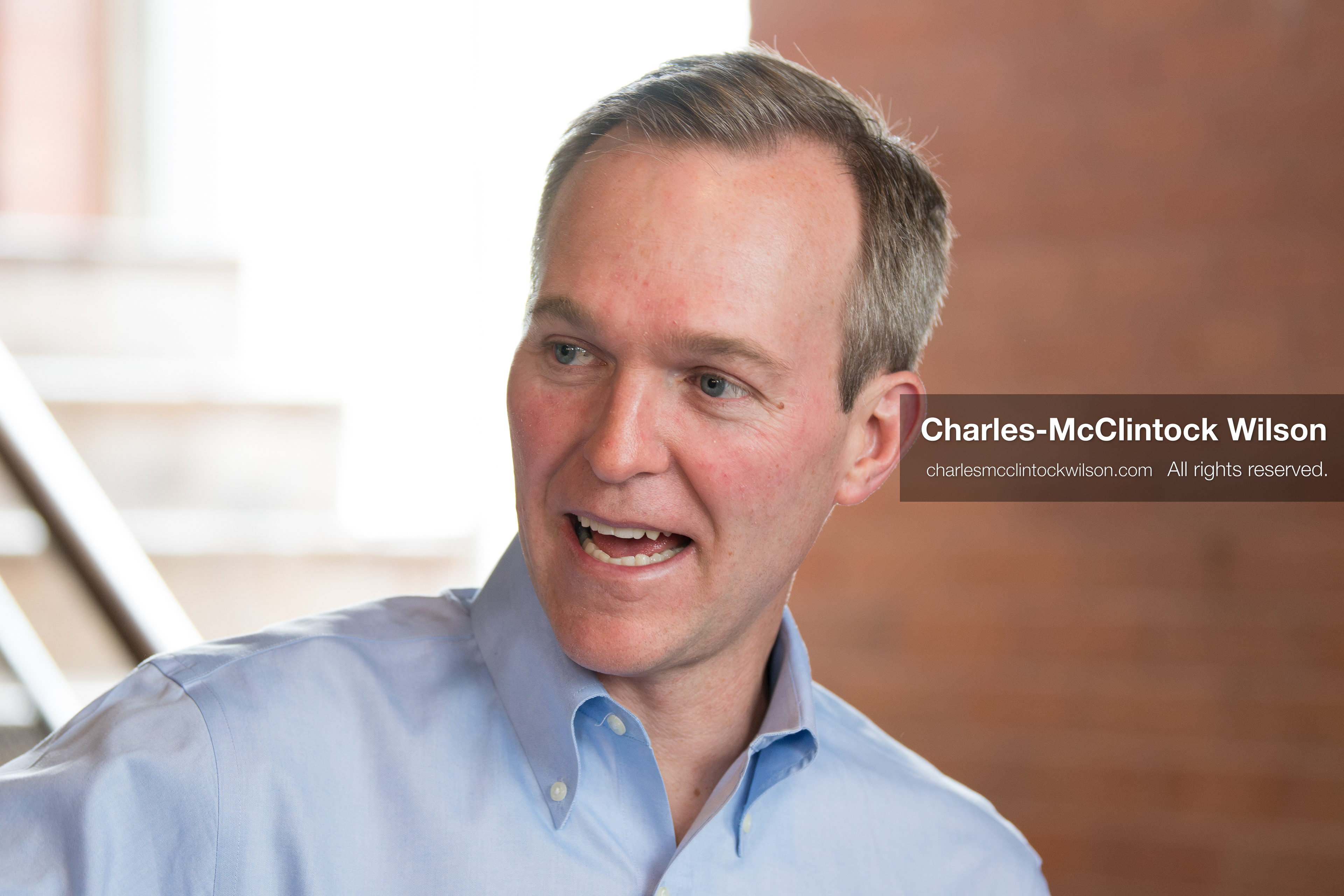 April 22, 2026, Salt Lake City, Utah, USA: Democratic congressional candidate BEN McADAMS reacts during the Earth Day 1st District Candidate Debate at Church and State Marketplace in Salt Lake City. The event, hosted by Stewardship Utah, brought together candidates to discuss environmental and policy issues ahead of the 2026 election. (Credit Image: © Charles-McClintock Wilson/ZUMA Press Wire)