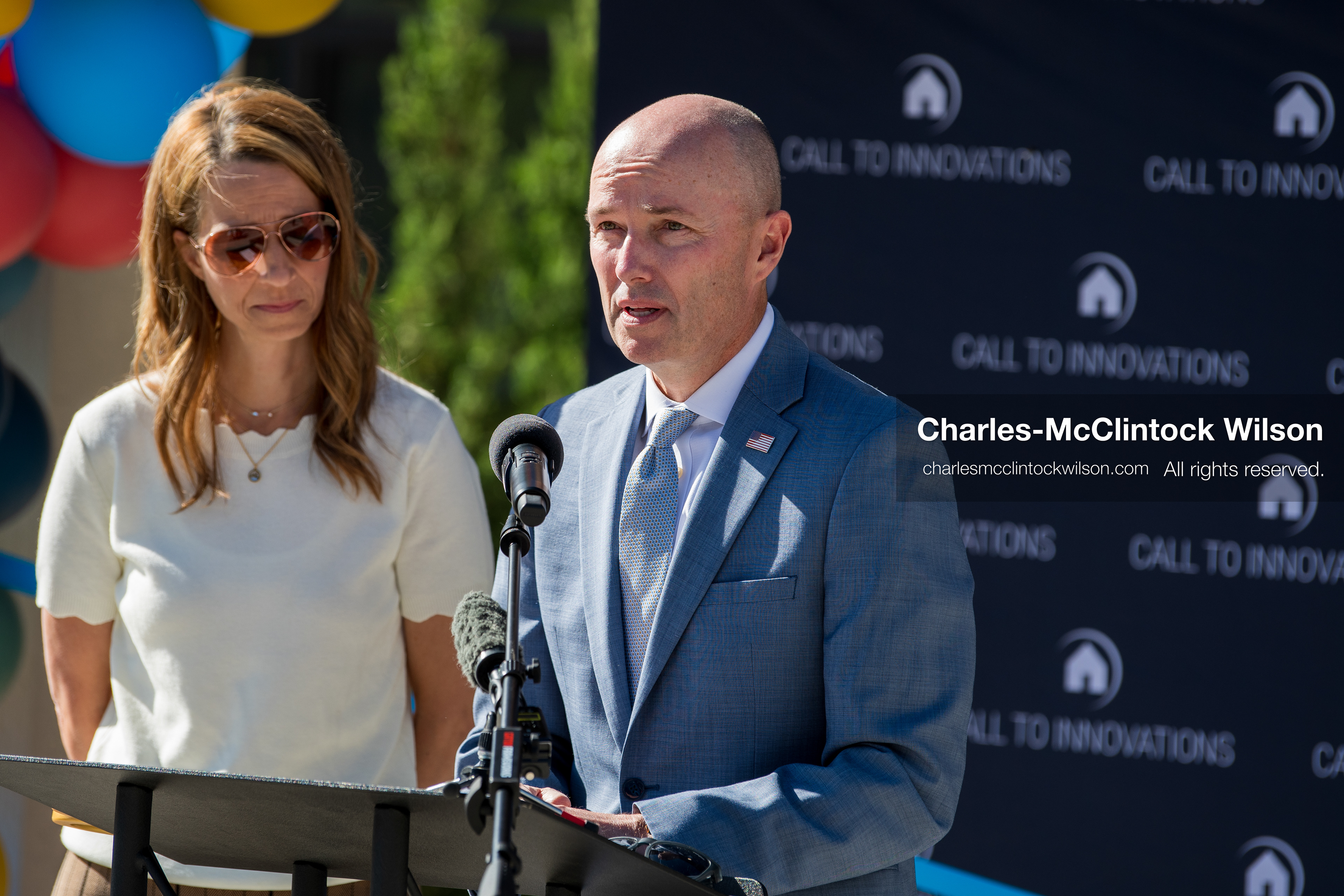 May 28, 2026, Lehi, Utah, USA: Utah Governor SPENCER COX speaks during the opening of Innovation Park at Holbrook Farms and the Lehi Rippy Literacy Center on May 28, 2026, in Lehi, Utah. (Credit Image: © Charles‑McClintock Wilson/ZUMA Press Wire)